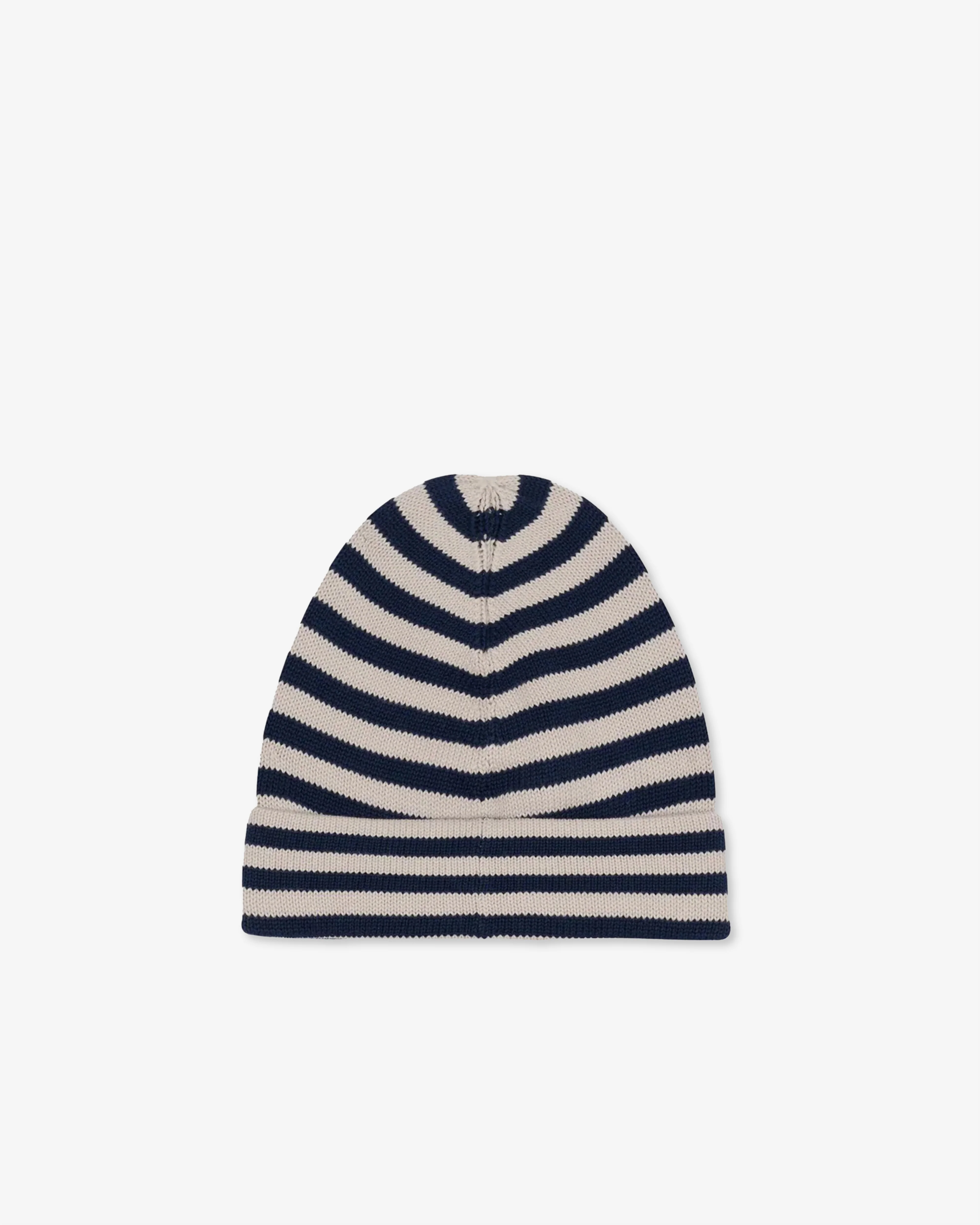 Brain Dead - Men's A.P.C. Striped Cotton Beanie - (Navy)
