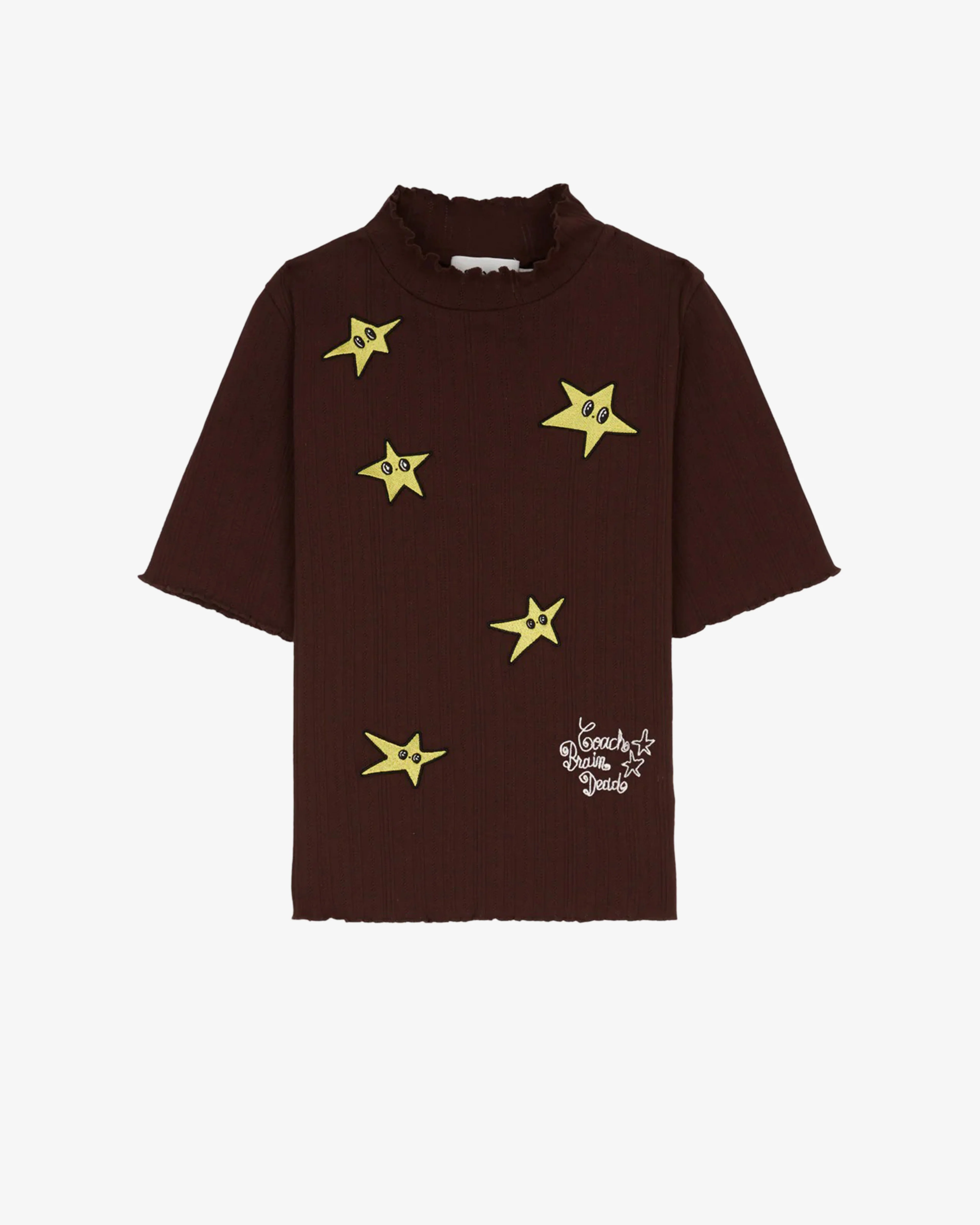 Brain Dead - Women's Coach Pointelle Mockneck Top - (Brown)