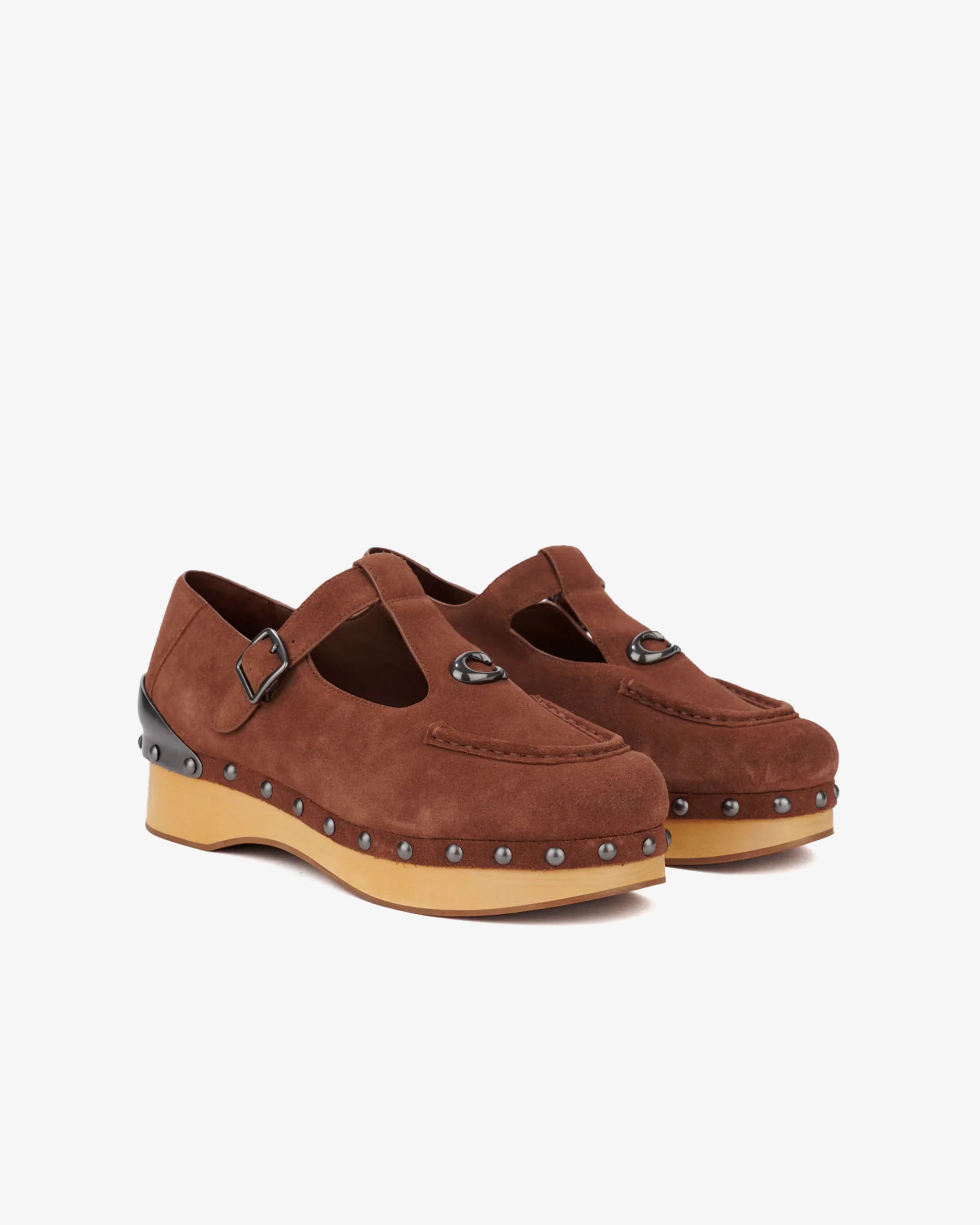 Brain Dead - Women's Coach Suede Wooden Mary Jane - (Vintage Brown)