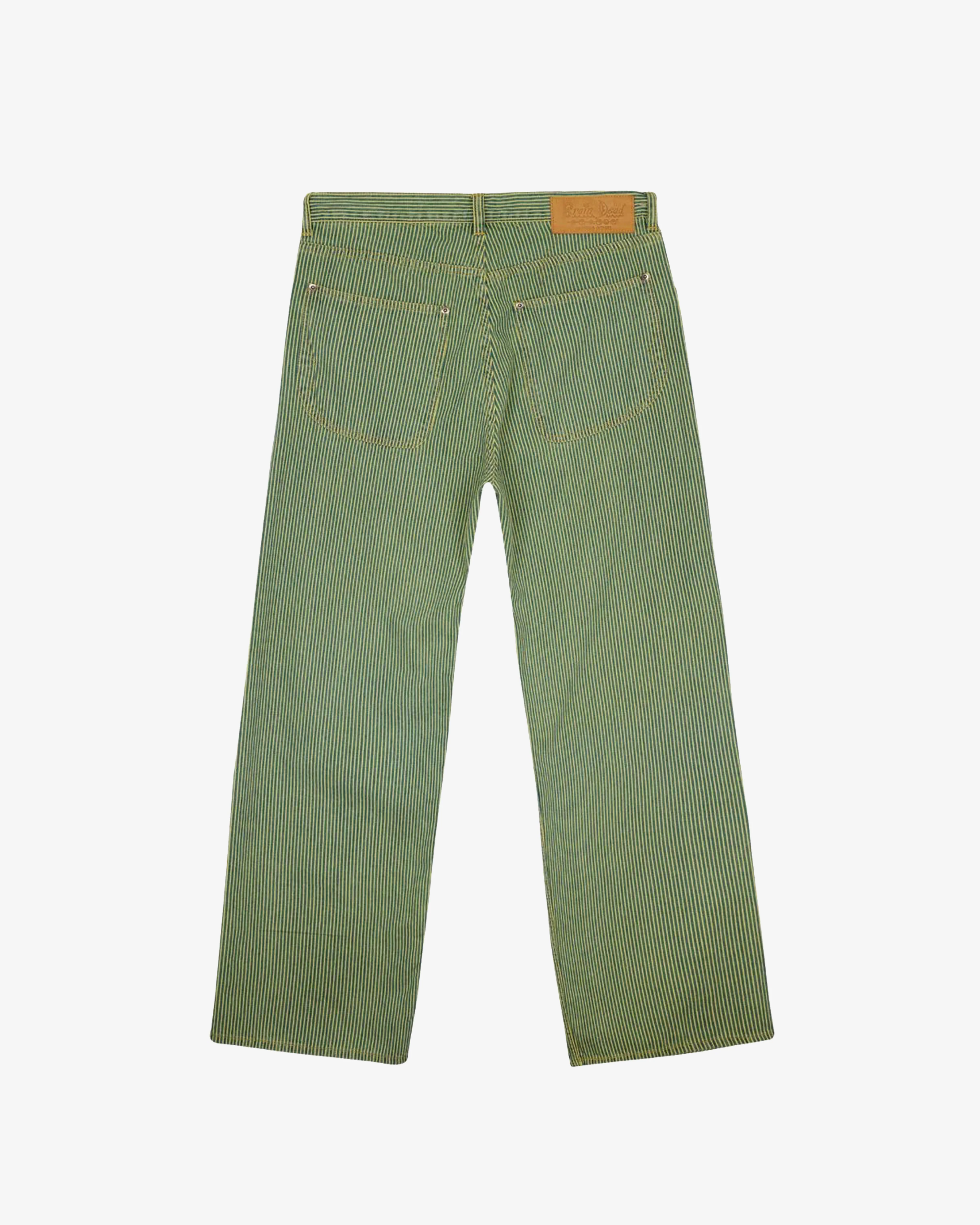 Brain Dead - Men's Type 00 Hickory Stripe Denim Pant - (Green)