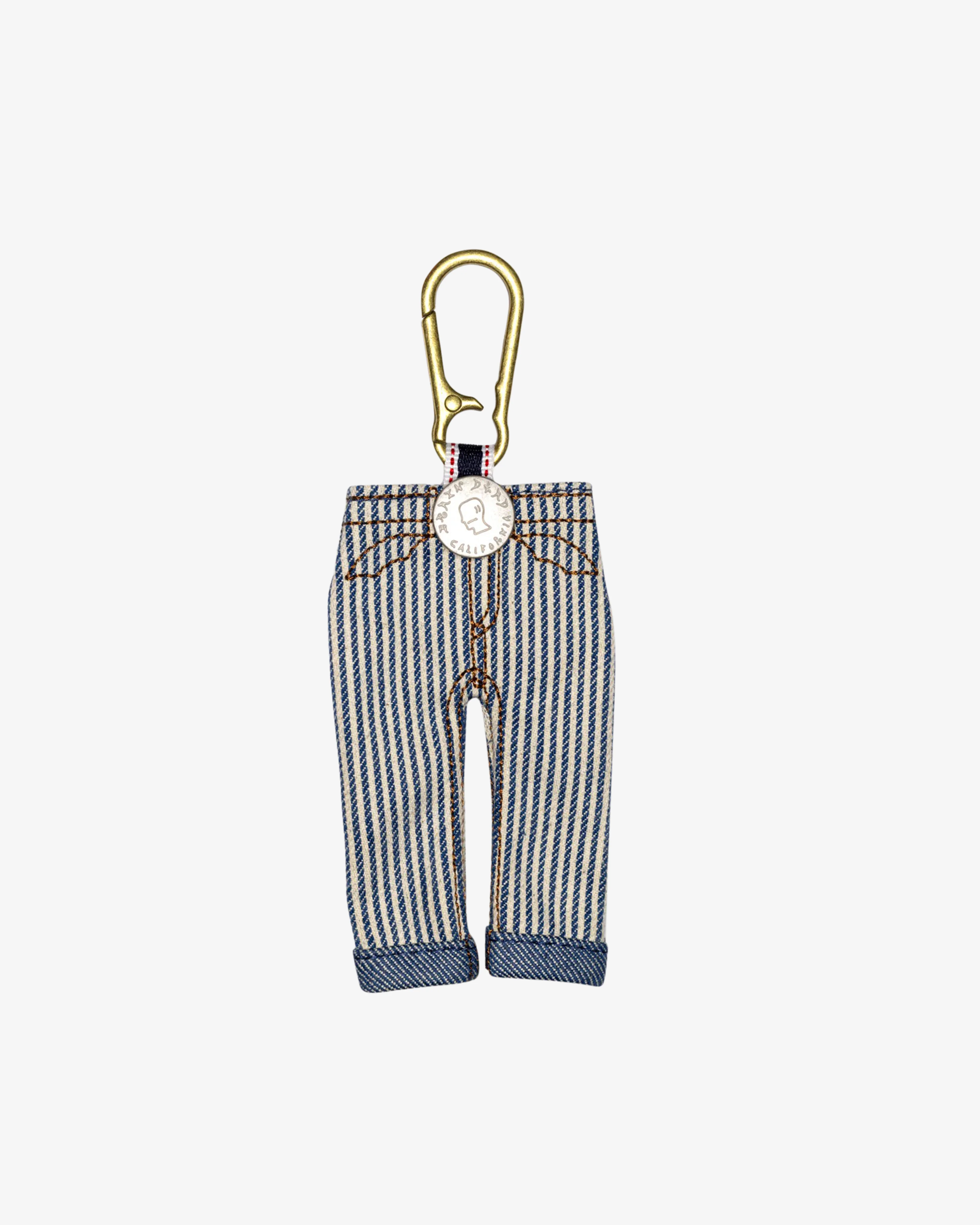 Brain Dead - Men's Type 00 Denim Keychain Charm - (Hickory Stripe) view 1, Click to Zoom in