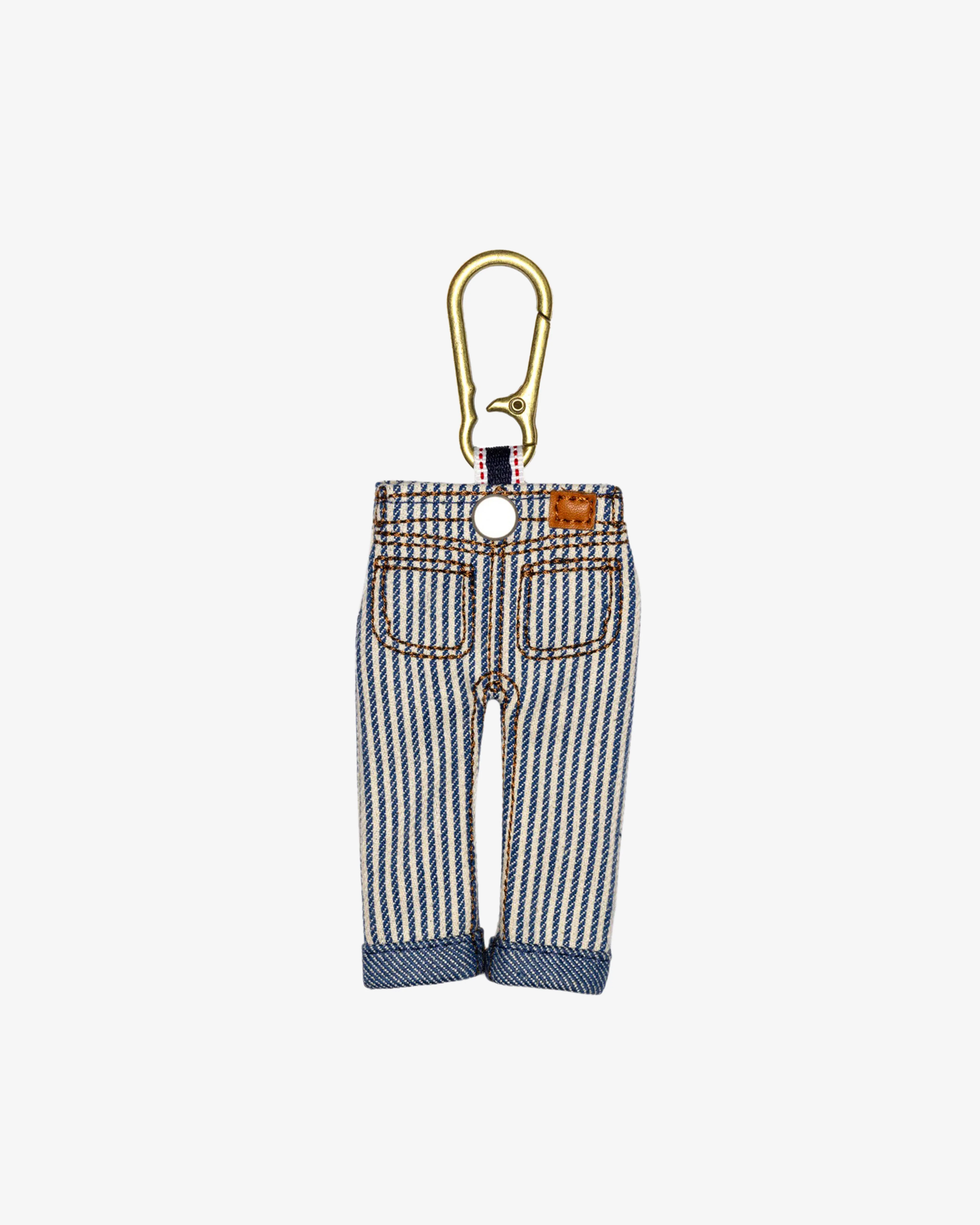 Brain Dead - Men's Type 00 Denim Keychain Charm - (Hickory Stripe) view 2, Click to Zoom in