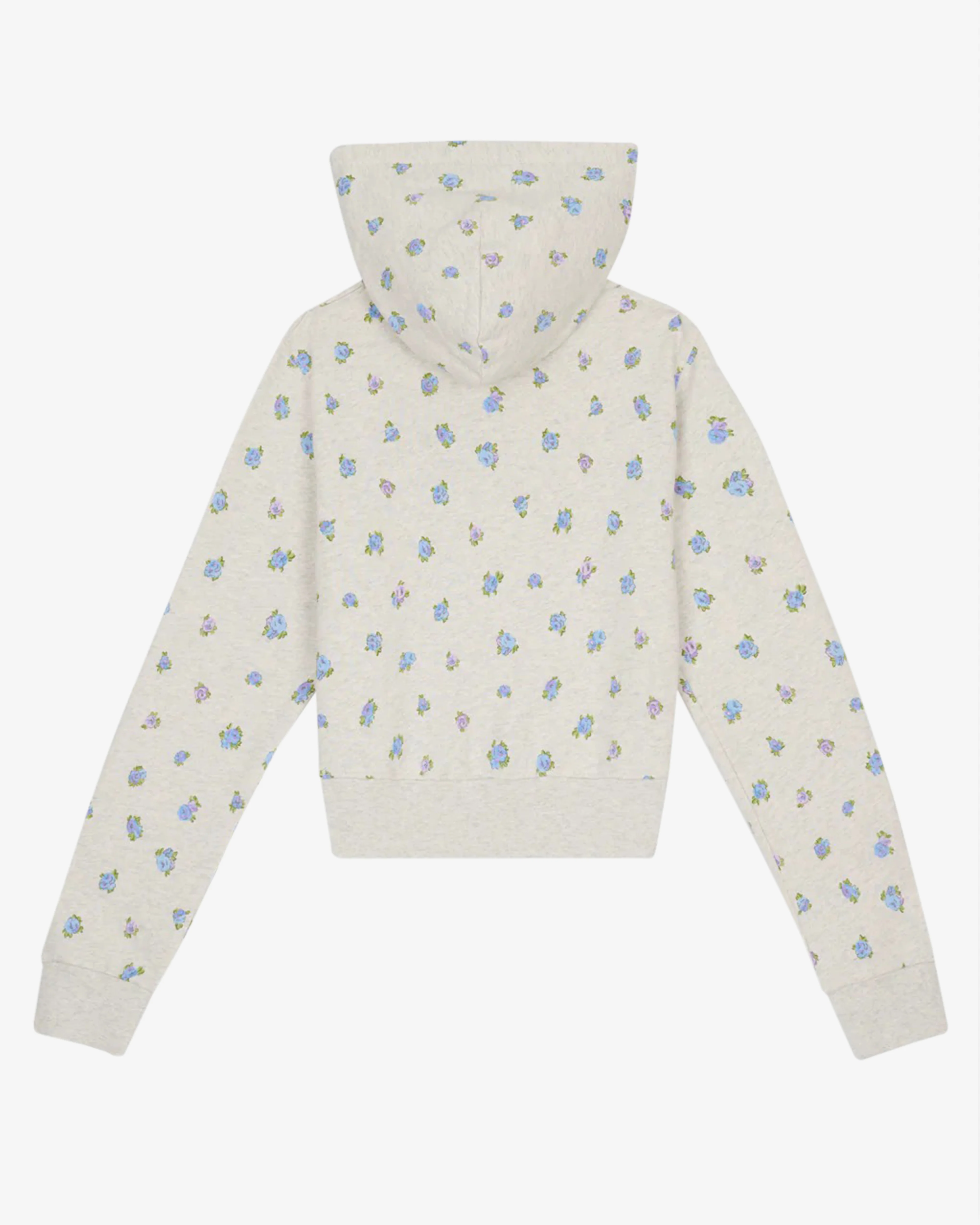 Brain Dead - Women's Coach Shrunken Floral Print Hoodie - (Heather Grey) view 2, Click to Zoom in