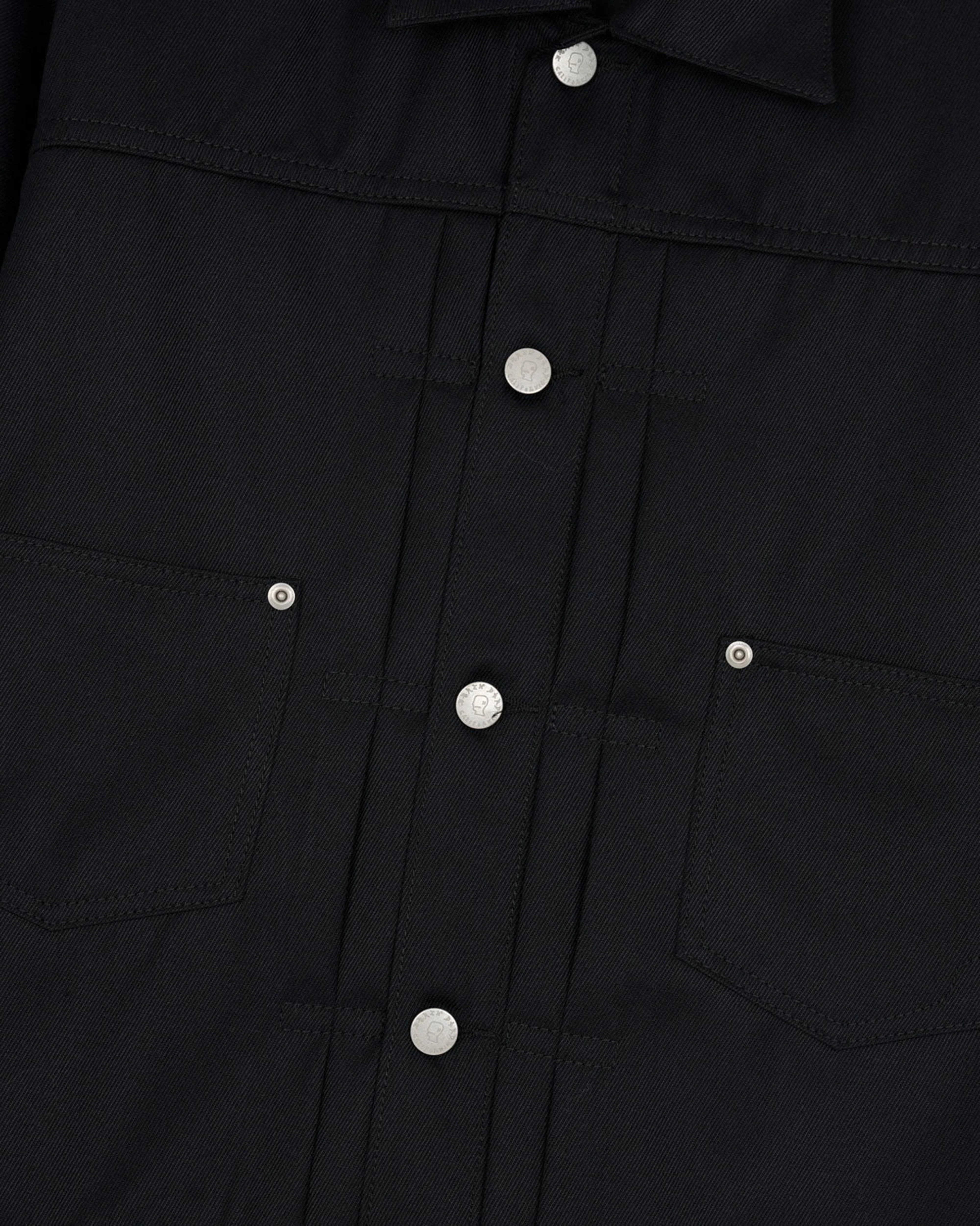 Brain Dead - Men's Serge Wool Trucker Jacket - (Black) view 3, Click to Zoom in
