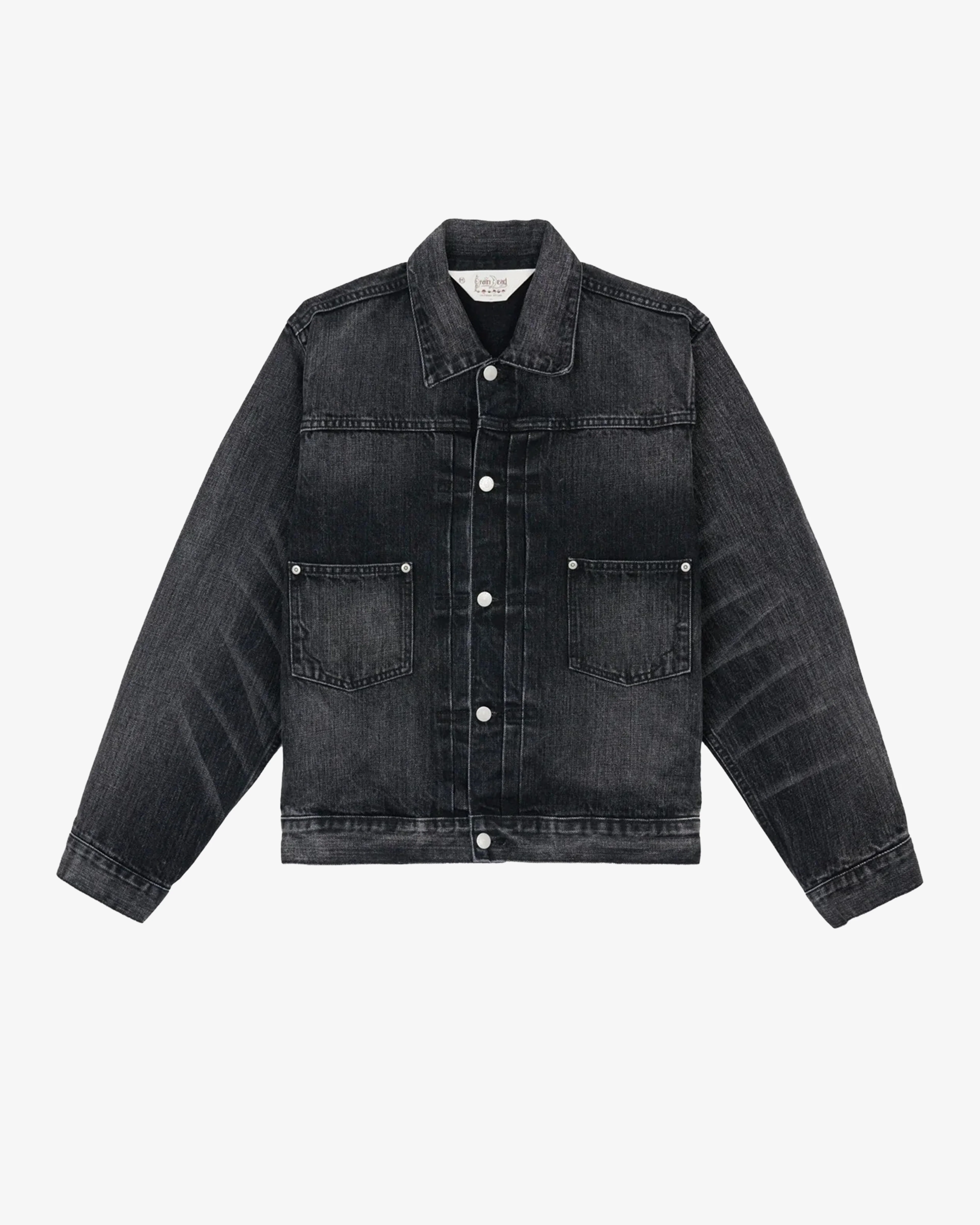 Brain Dead - Men's 13.2oz Selvedge Denim Trucker Jacket - (Washed Black)