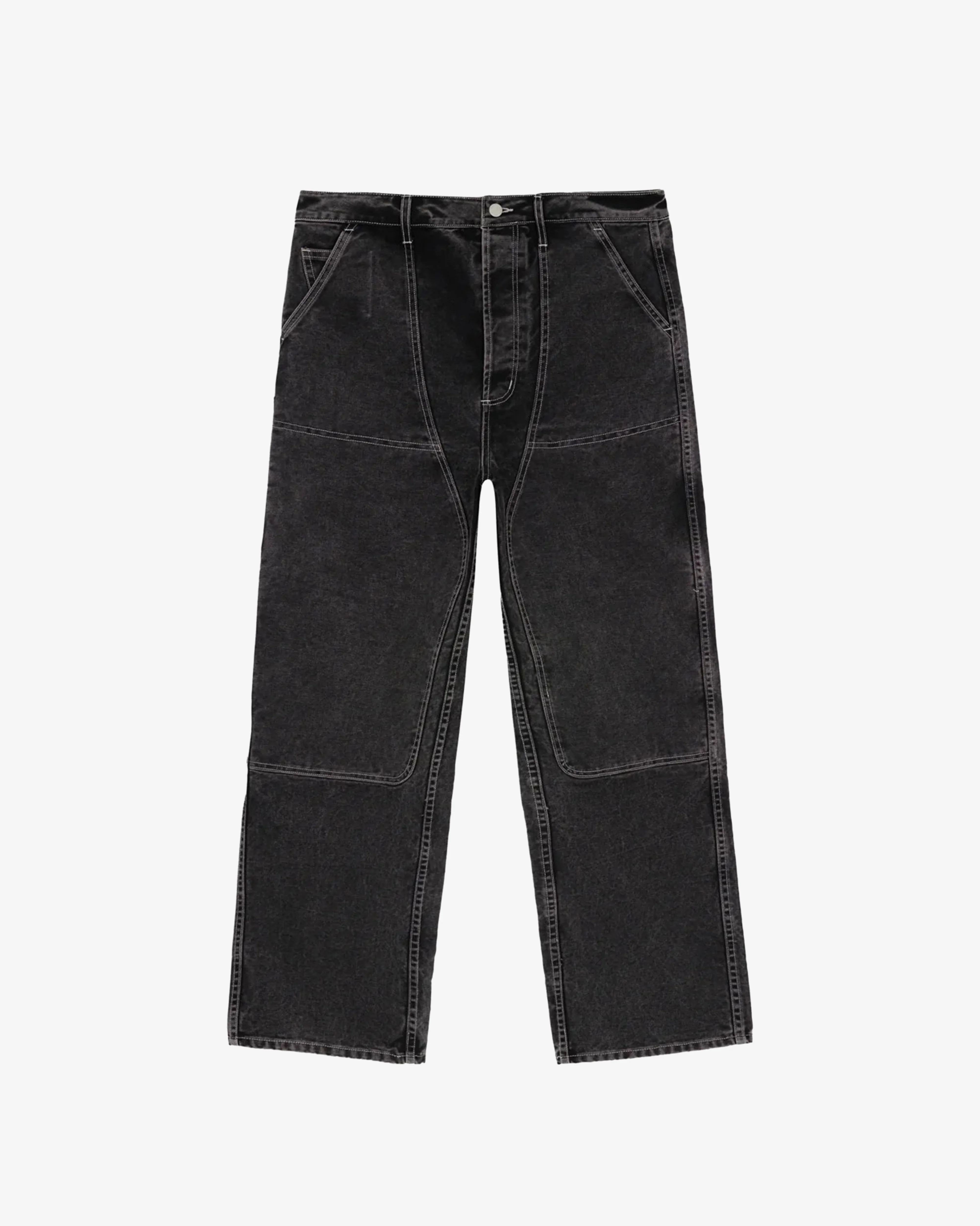 Brain Dead - Men's Type 02 Canvas Pant - (Washed Black) view 1, Click to Zoom in