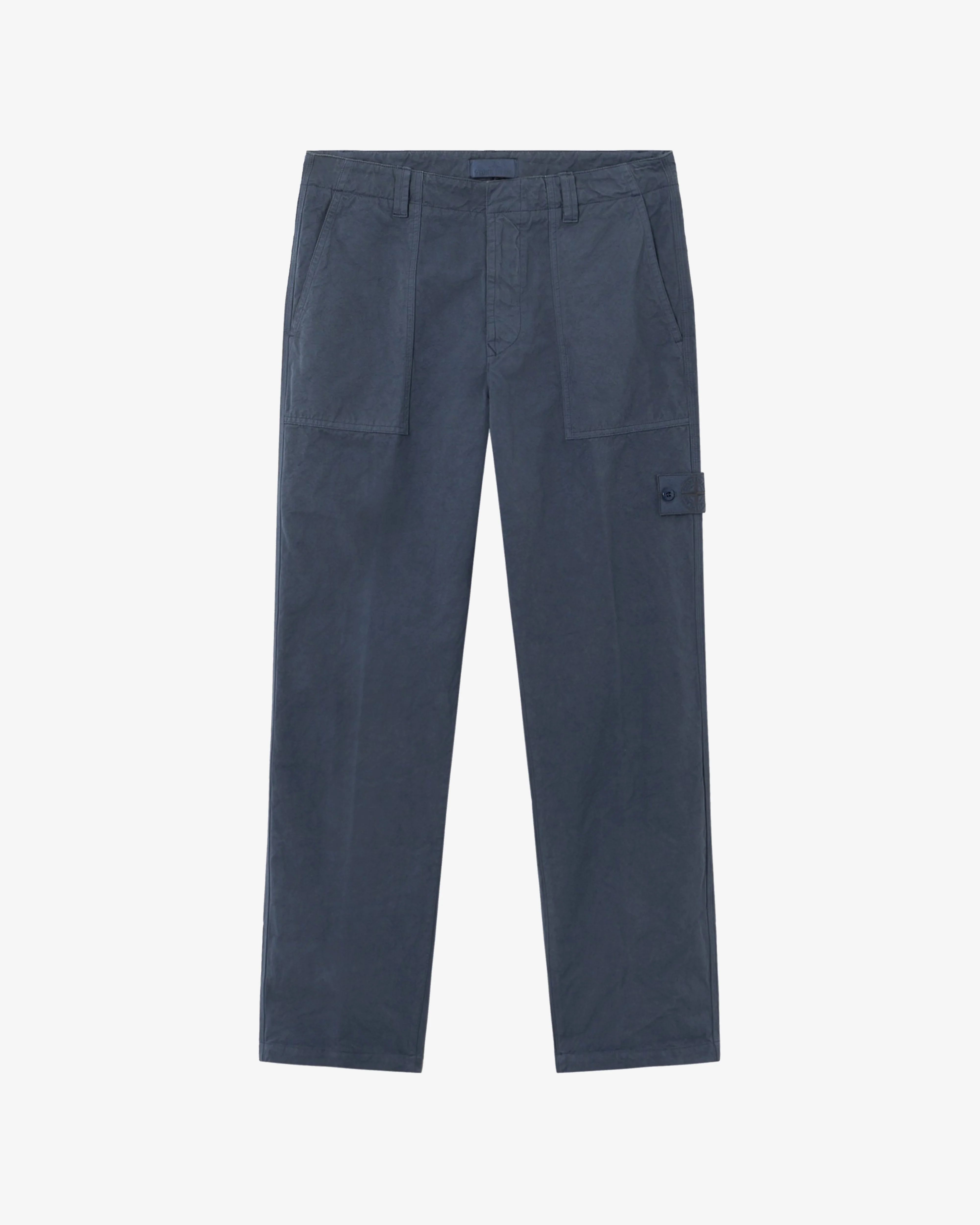 Stone Island - Men's Cotton Linen Canvas Trousers - (Slate Blue)