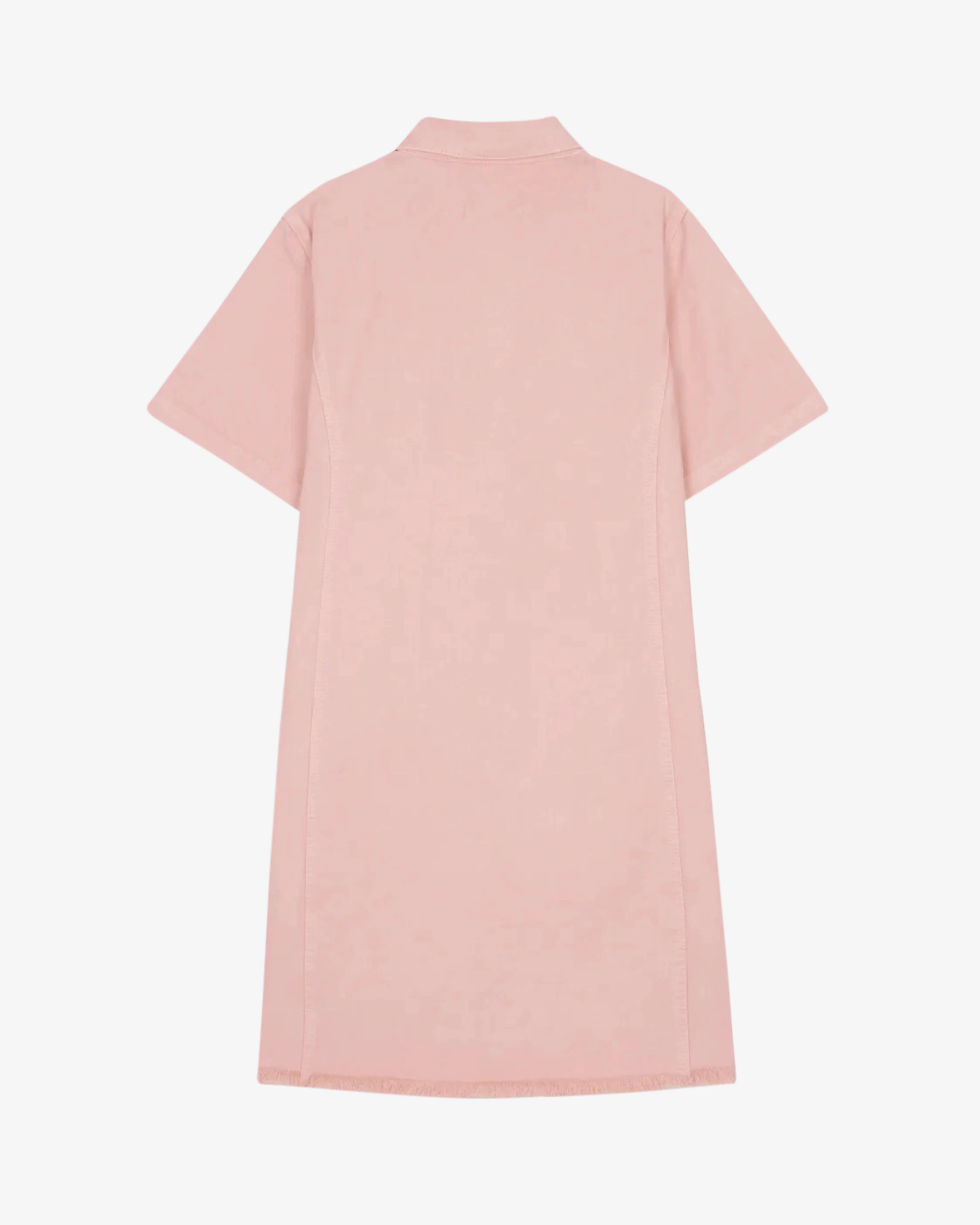 Brain Dead - Women's Coach Short Sleeve Denim Mini Dress - (Pink) view 2, Click to Zoom in