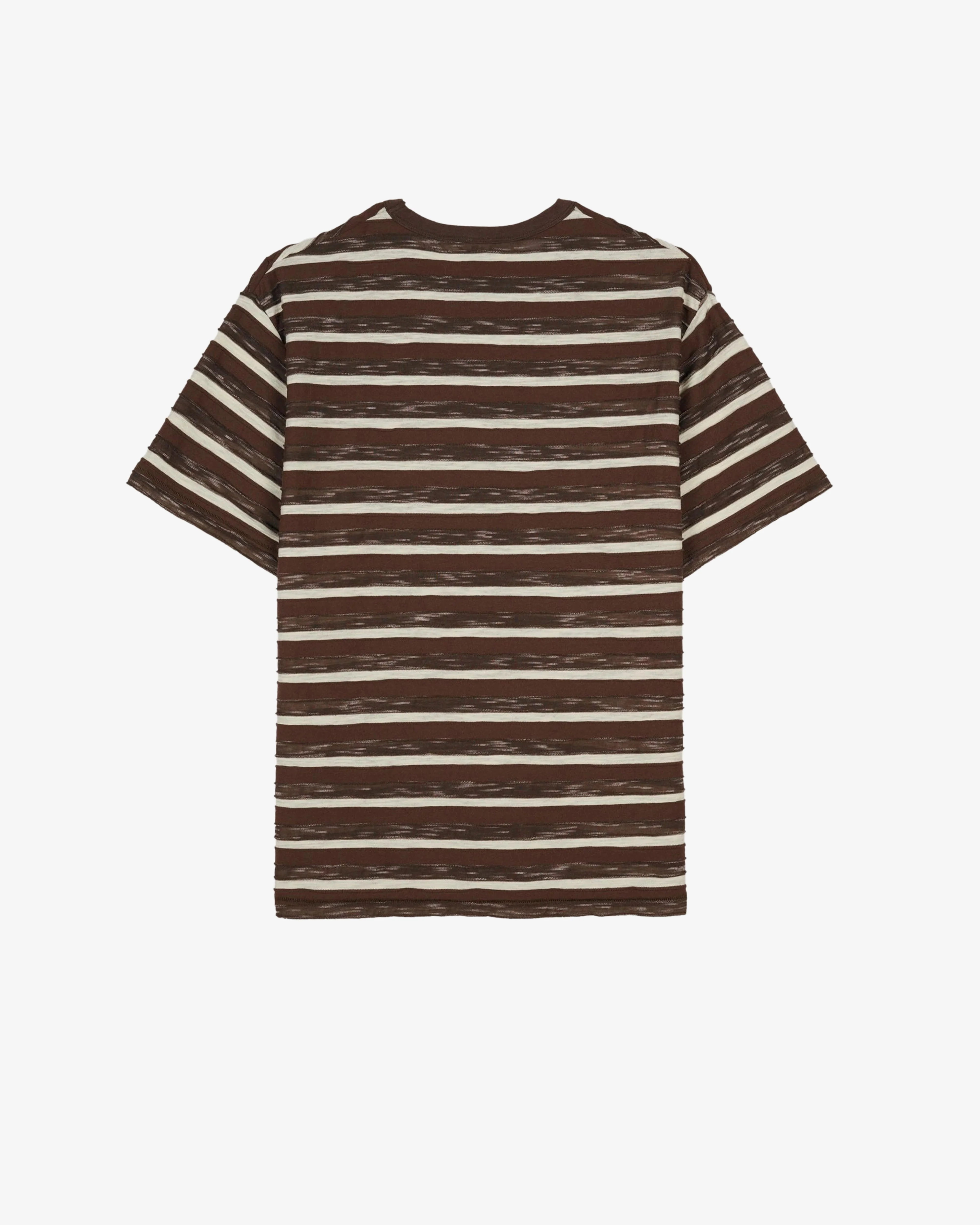 Brain Dead - Men's Casey Striped T-Shirt - (Coffee)