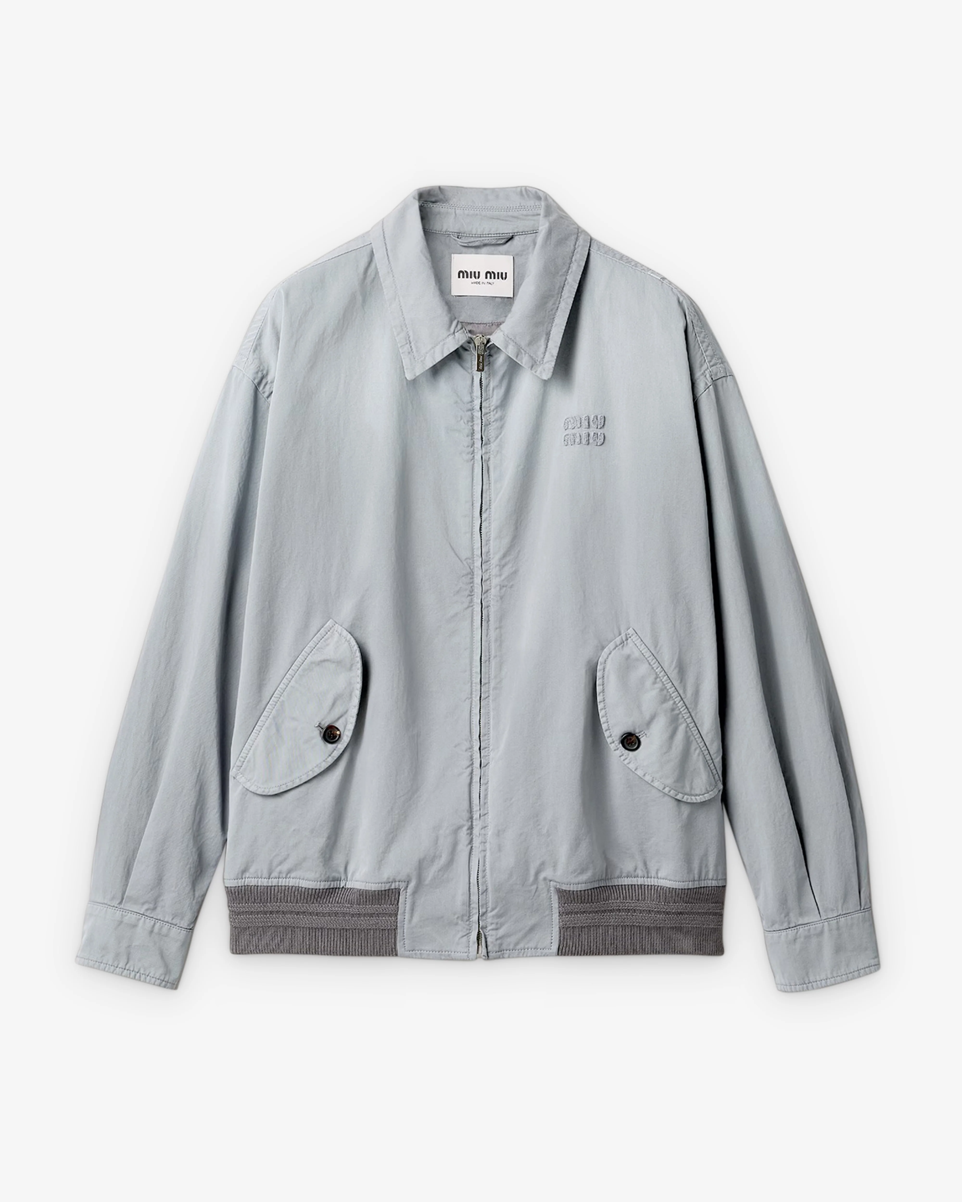 Miu Miu - Men's Old Twill Blouson Jacket - (Steel Gray)