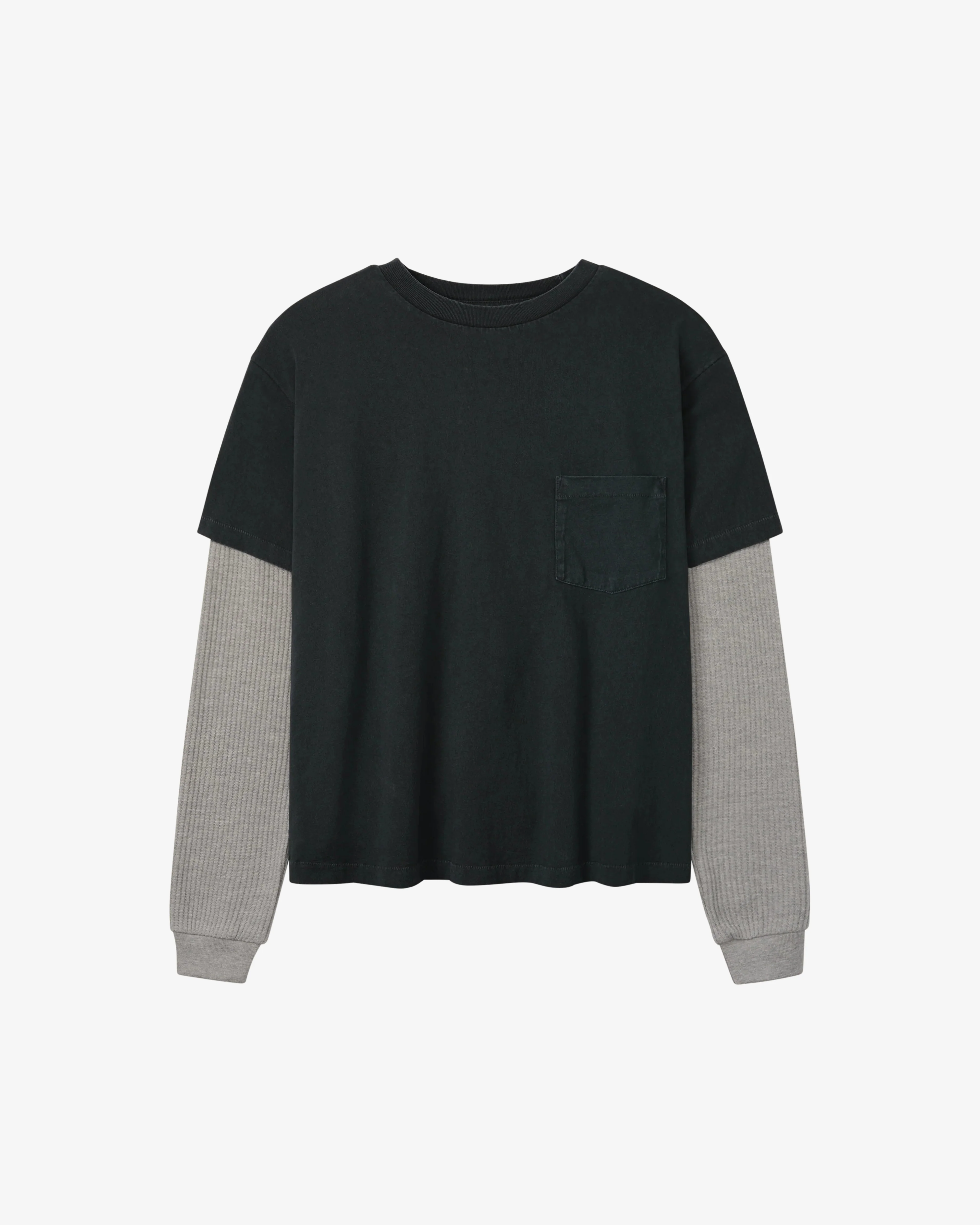 Cherry Los Angeles - Men's Santa Fe Layered Thermal T-Shirt - (Vintage Black) view 1, Click to Zoom in
