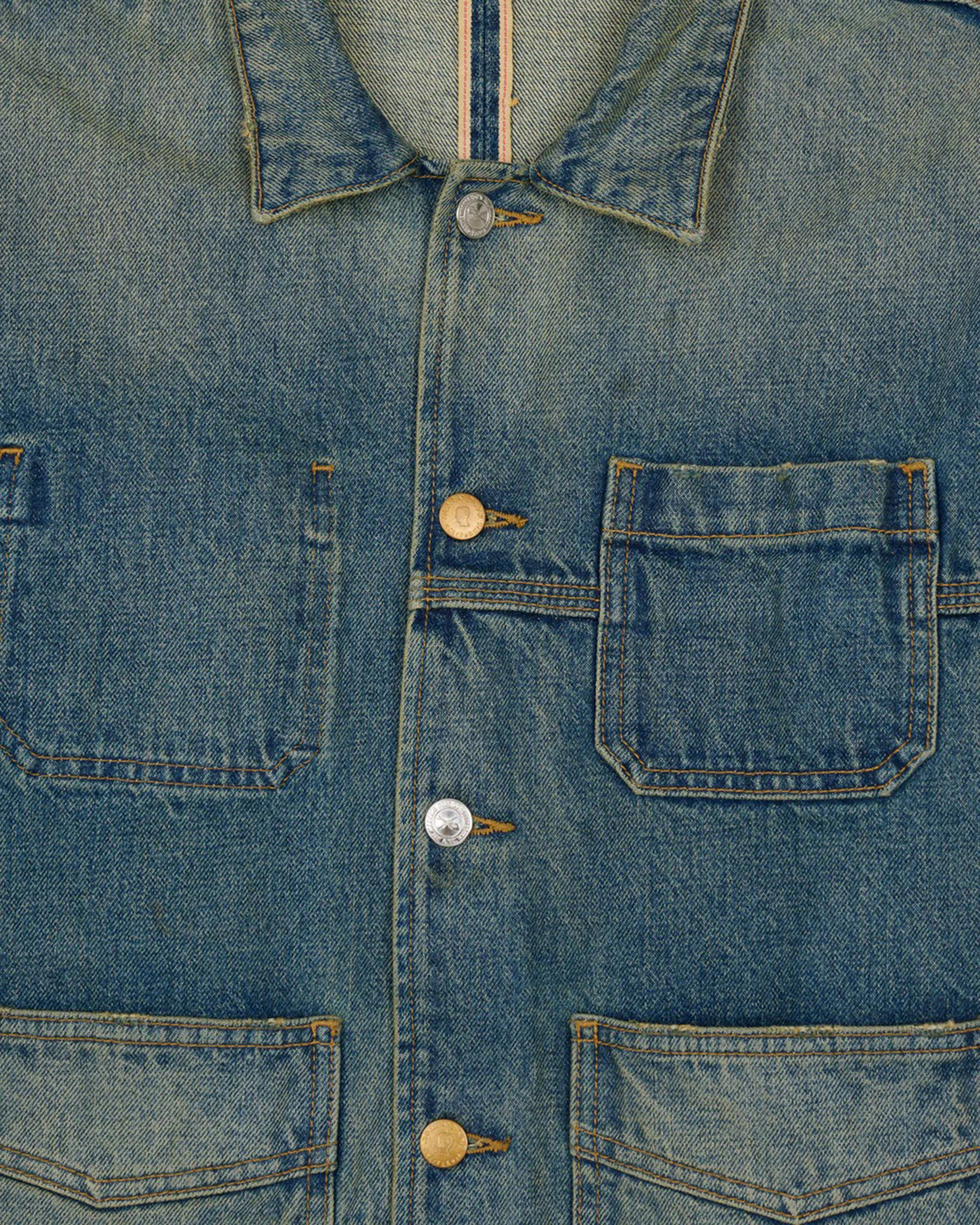 Brain Dead - Men's APC Selvedge Chore Jacket - (Washed Indigo)