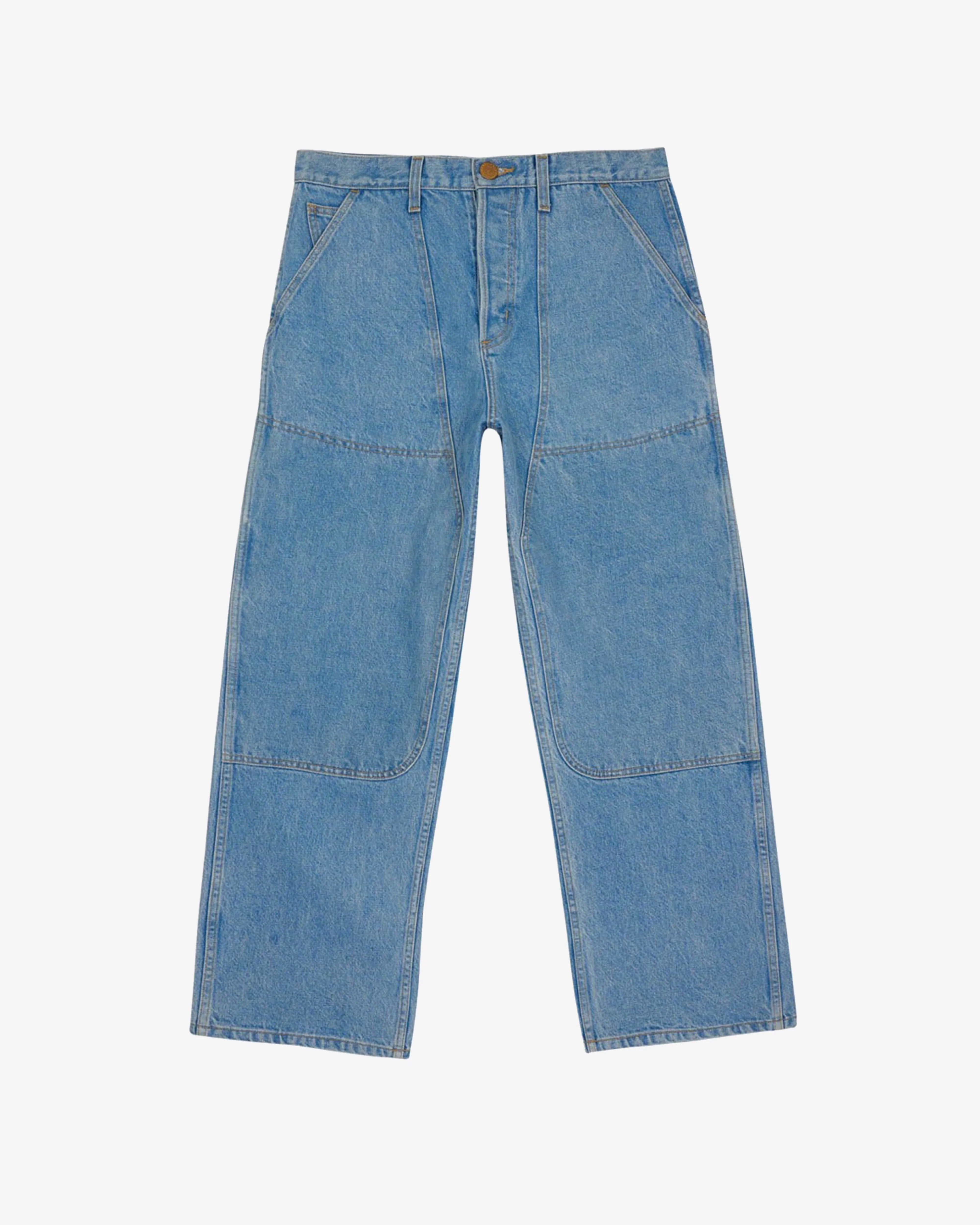 Brain Dead - Men's Type 02 14.7oz Denim Pant - (Light Washed Indigo) view 1, Click to Zoom in
