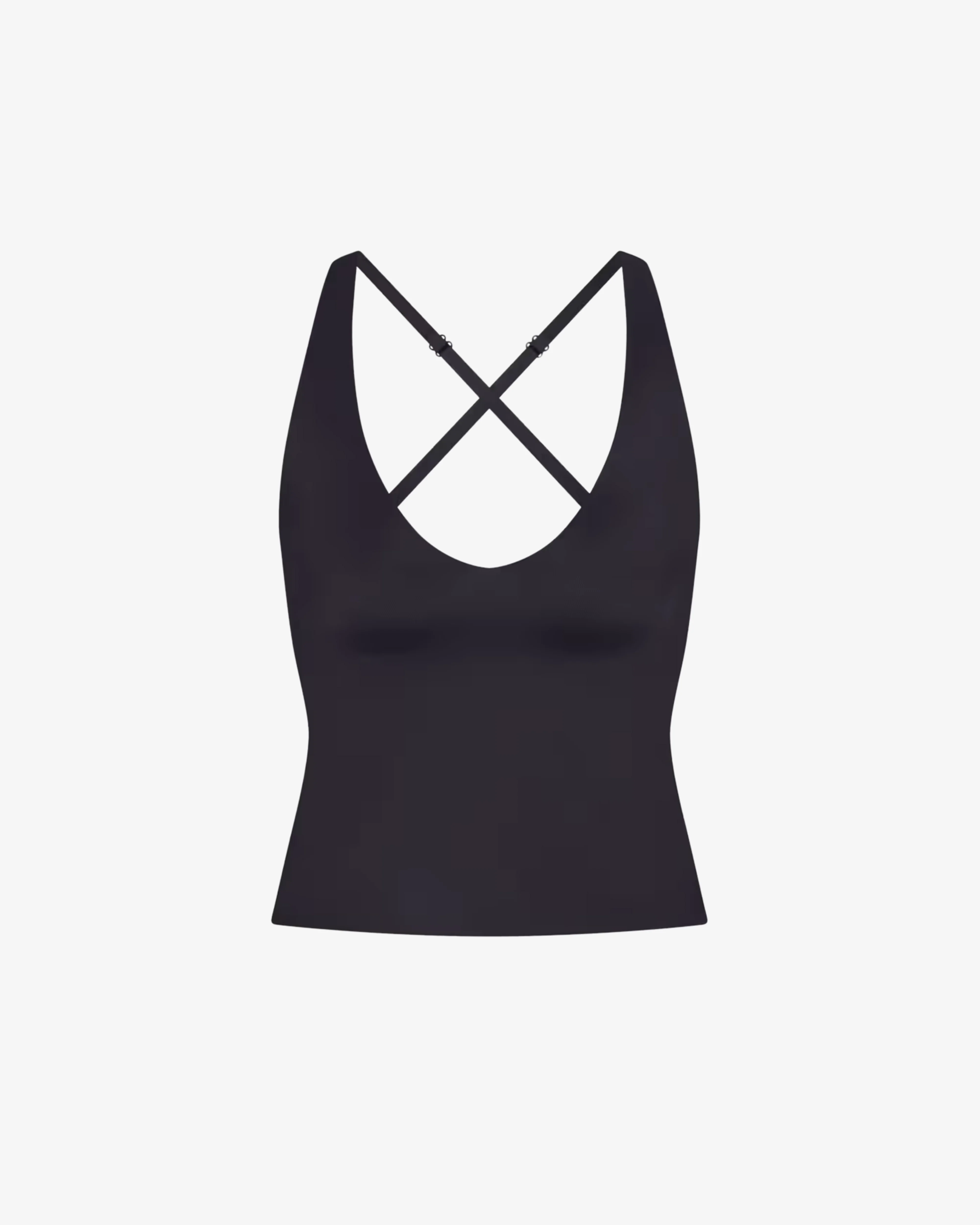NikeSKIMS - Women's Shine V-Neck Tank Top - (Obsidian)