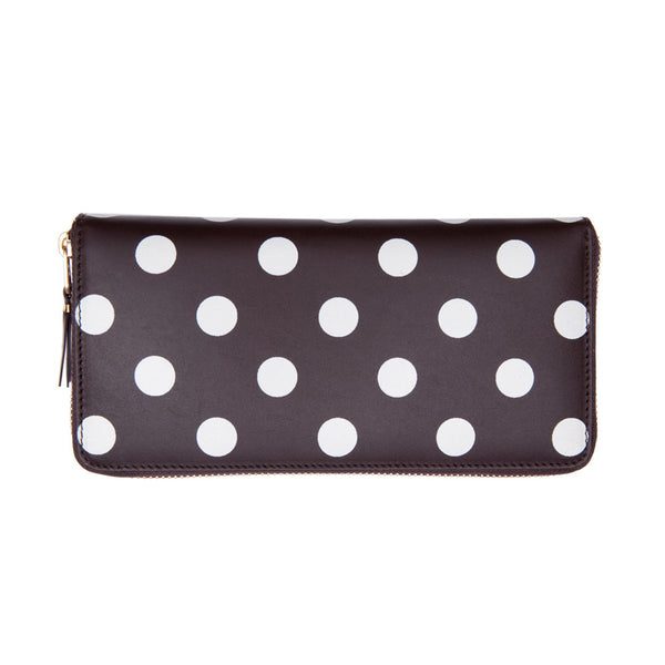 CDG Wallet - Polka Dots Printed - (Brown SA0110PD)