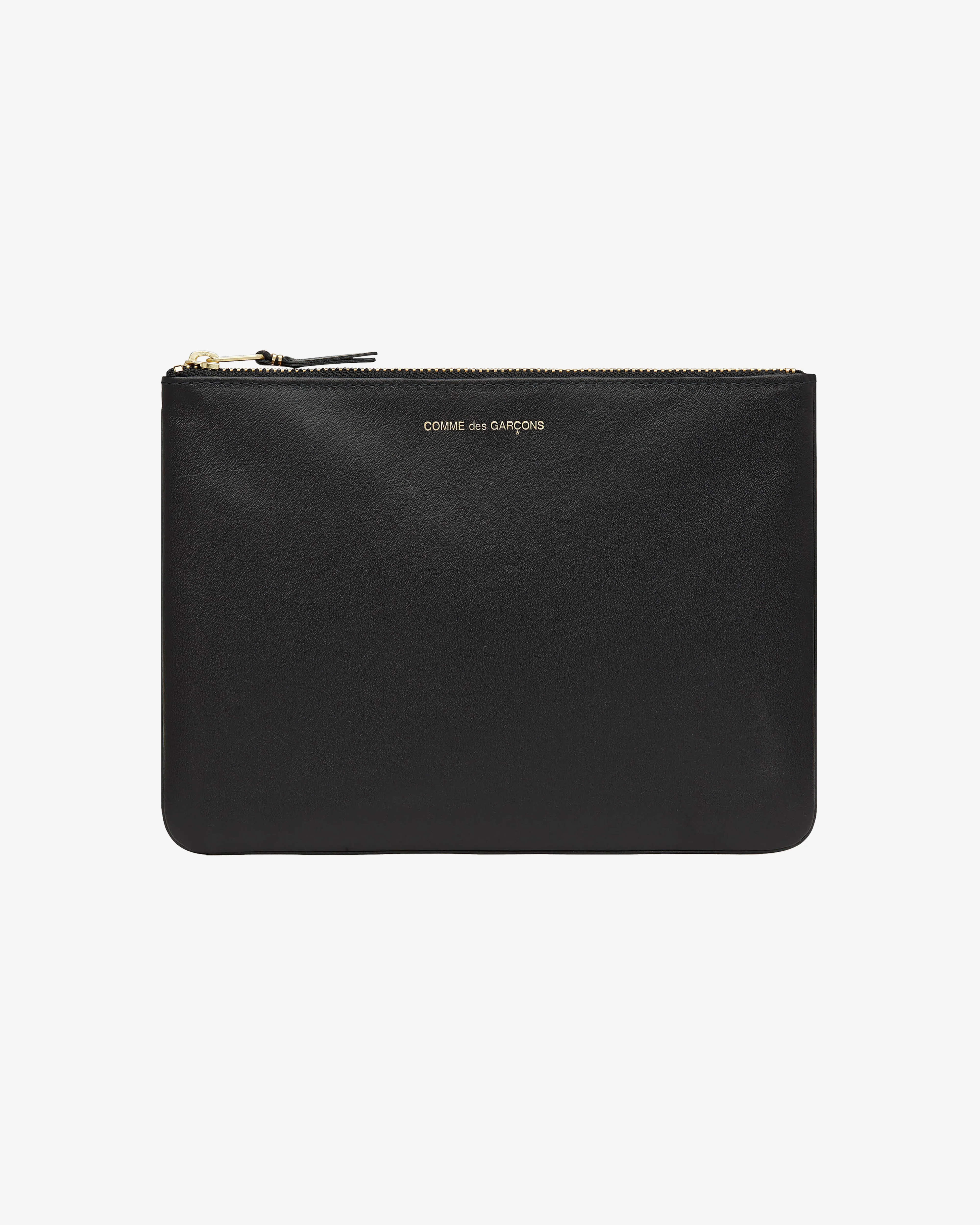 CDG Wallet - Classic Leather Zip Pouch - (Black SA5100)