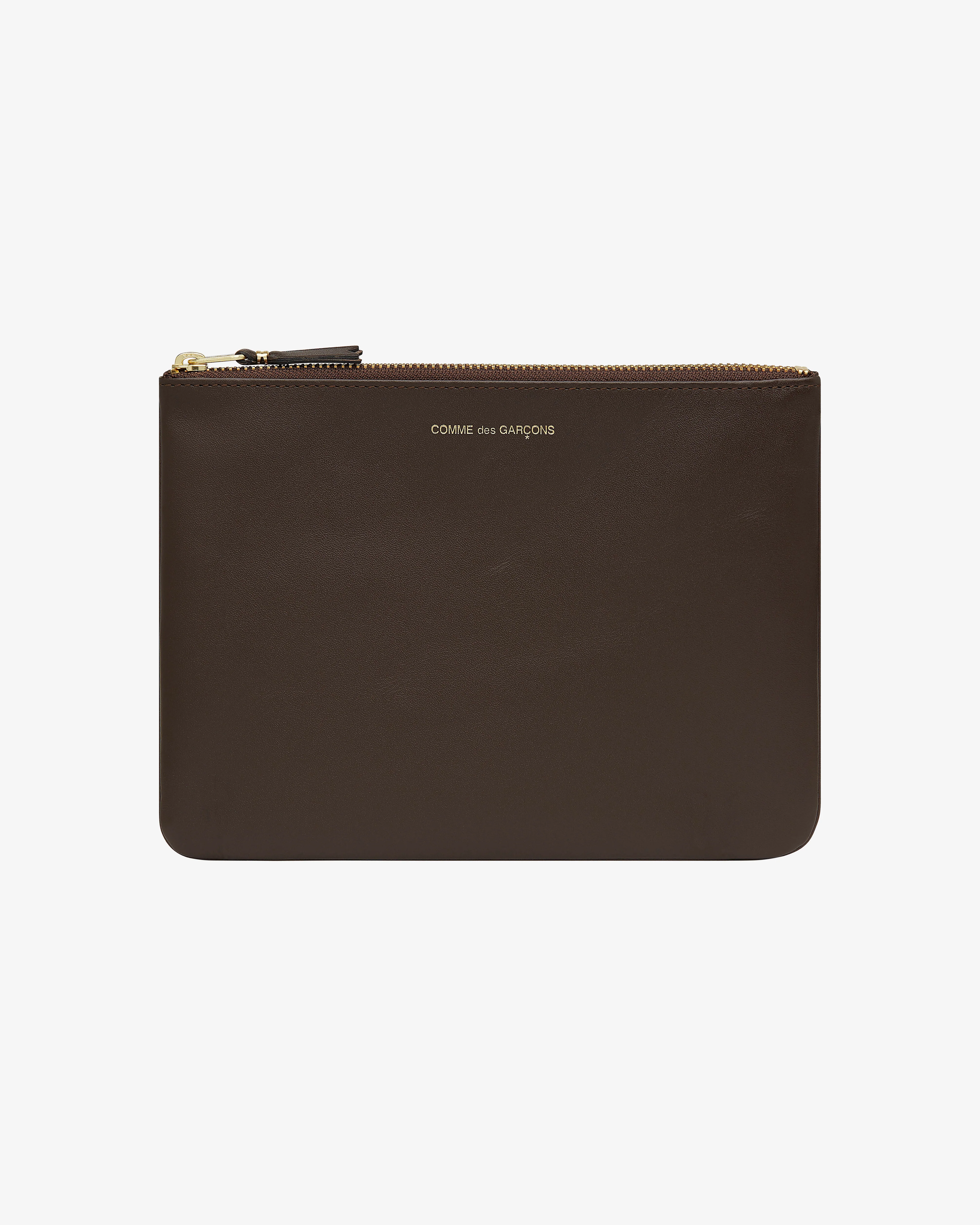 CDG Wallet - Classic Leather Zip Pouch - (Brown SA5100)