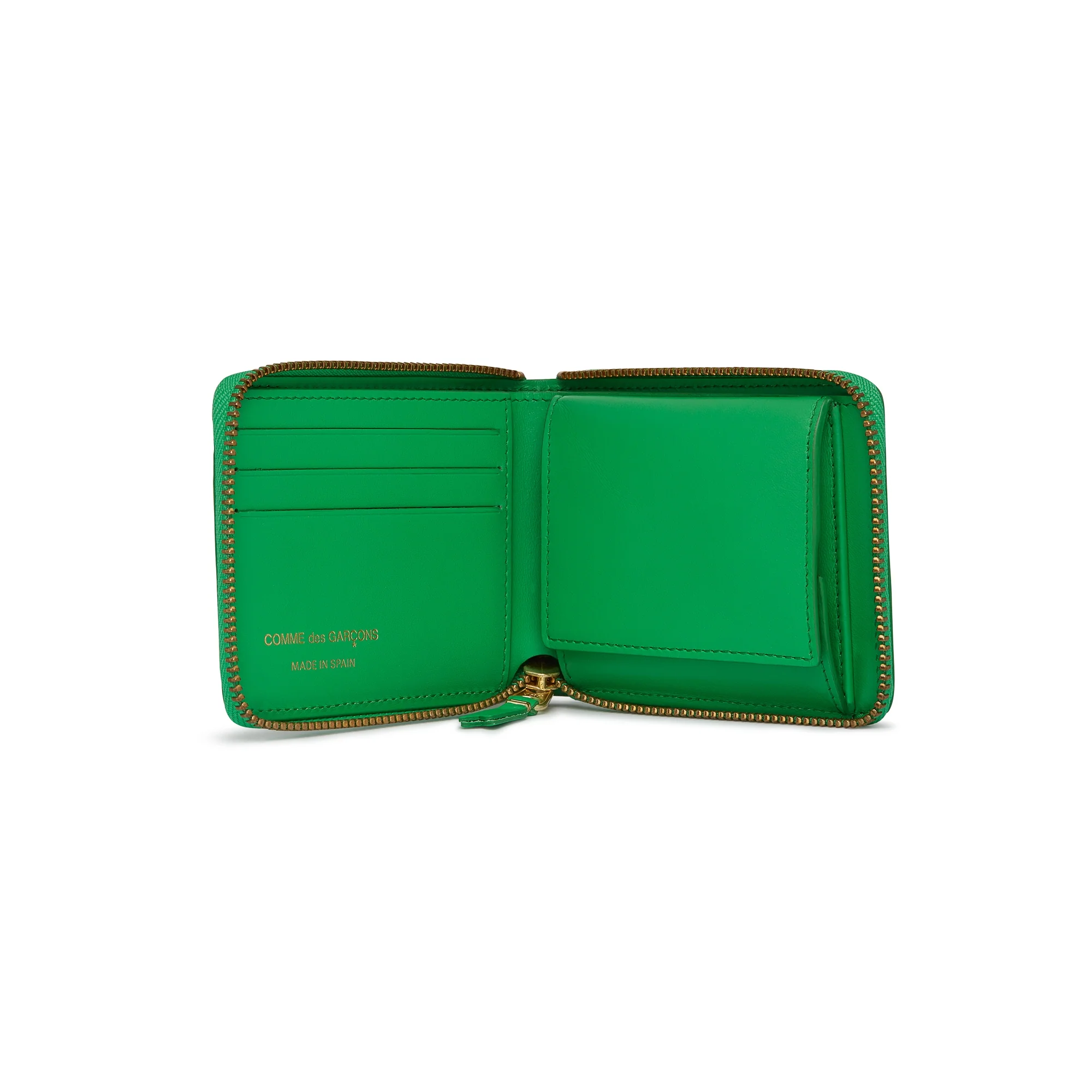 CDG Wallet - Color Line Full Zip Around Wallet - (Green SA7100)
