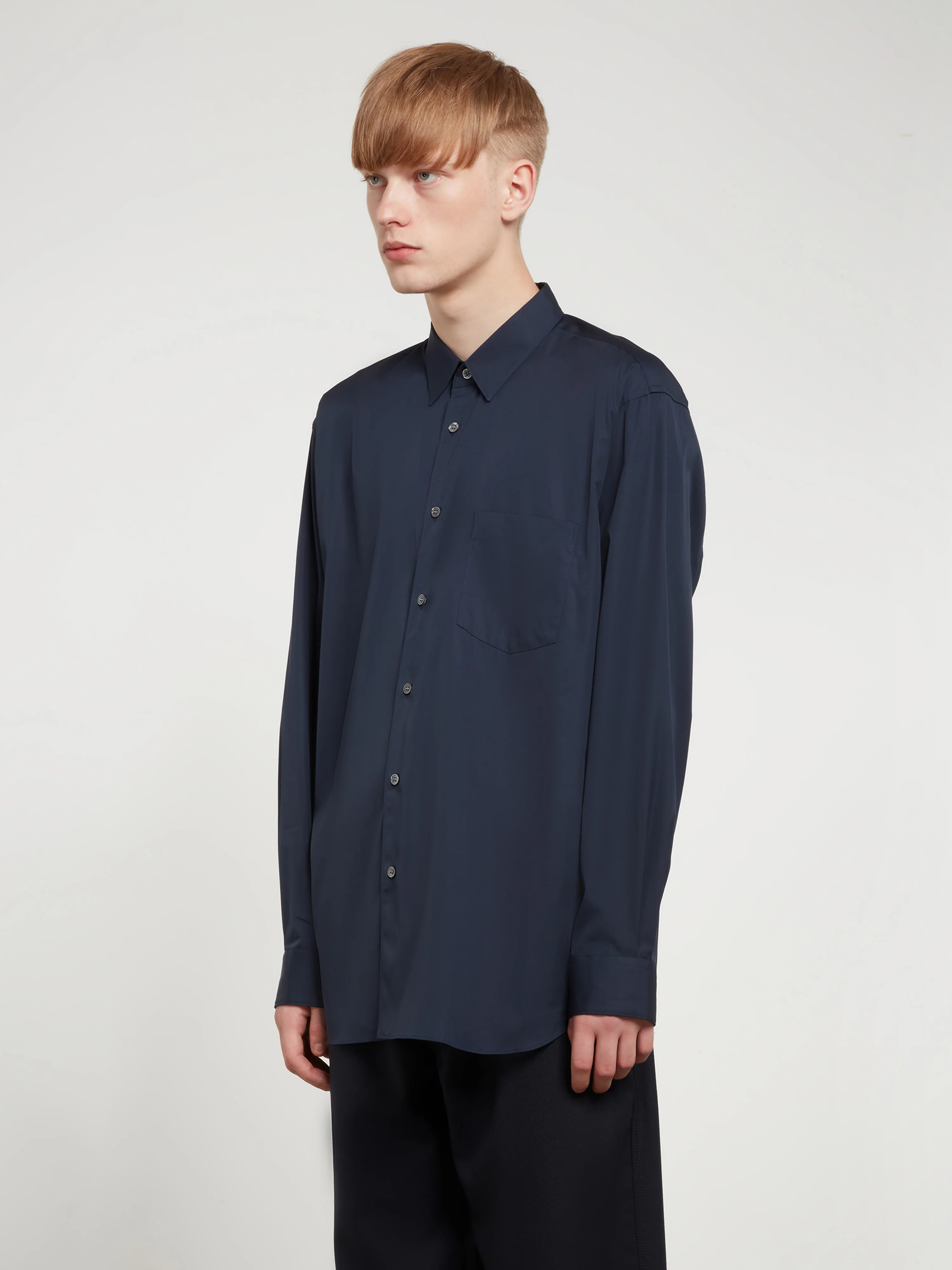 CDG Shirt Forever - Men's Wide Classic Shirt - (Navy)
