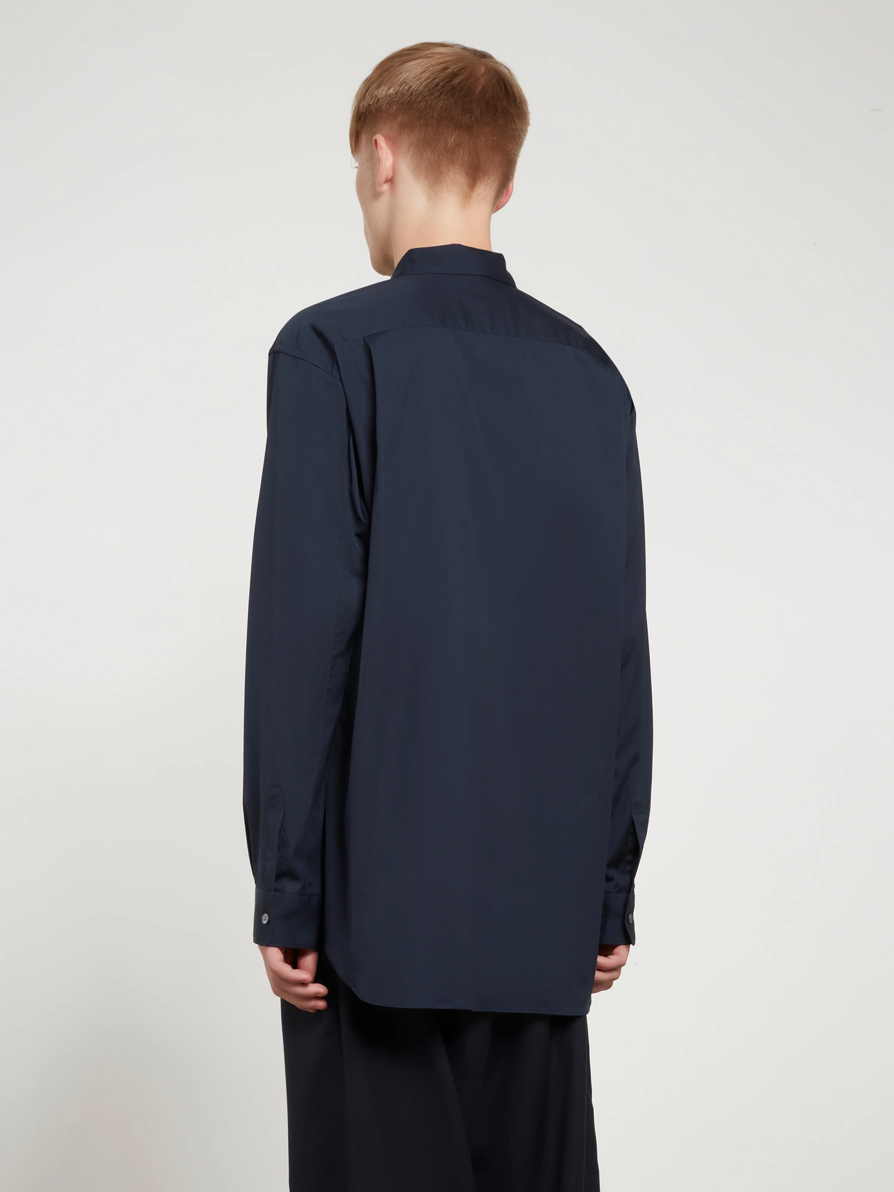 CDG Shirt Forever - Men's Classic Fit Woven Cotton Shirt - (Navy)