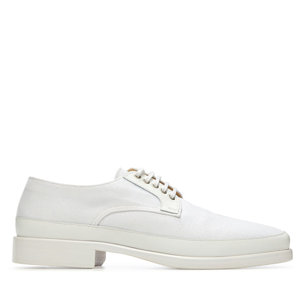 Lemaire - Men
s Canvas Derbies - (White)