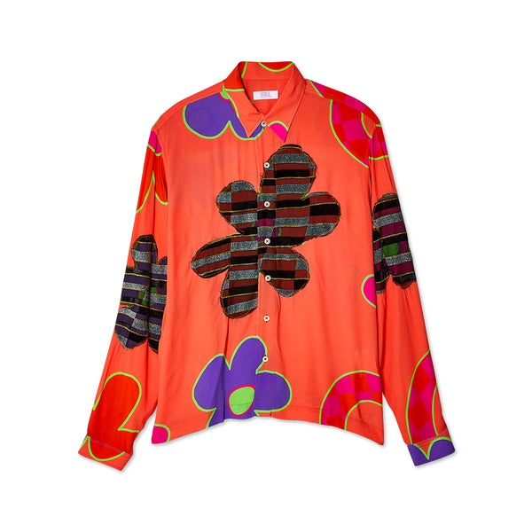 ERL - Floral Woven Shirt - (Orange)