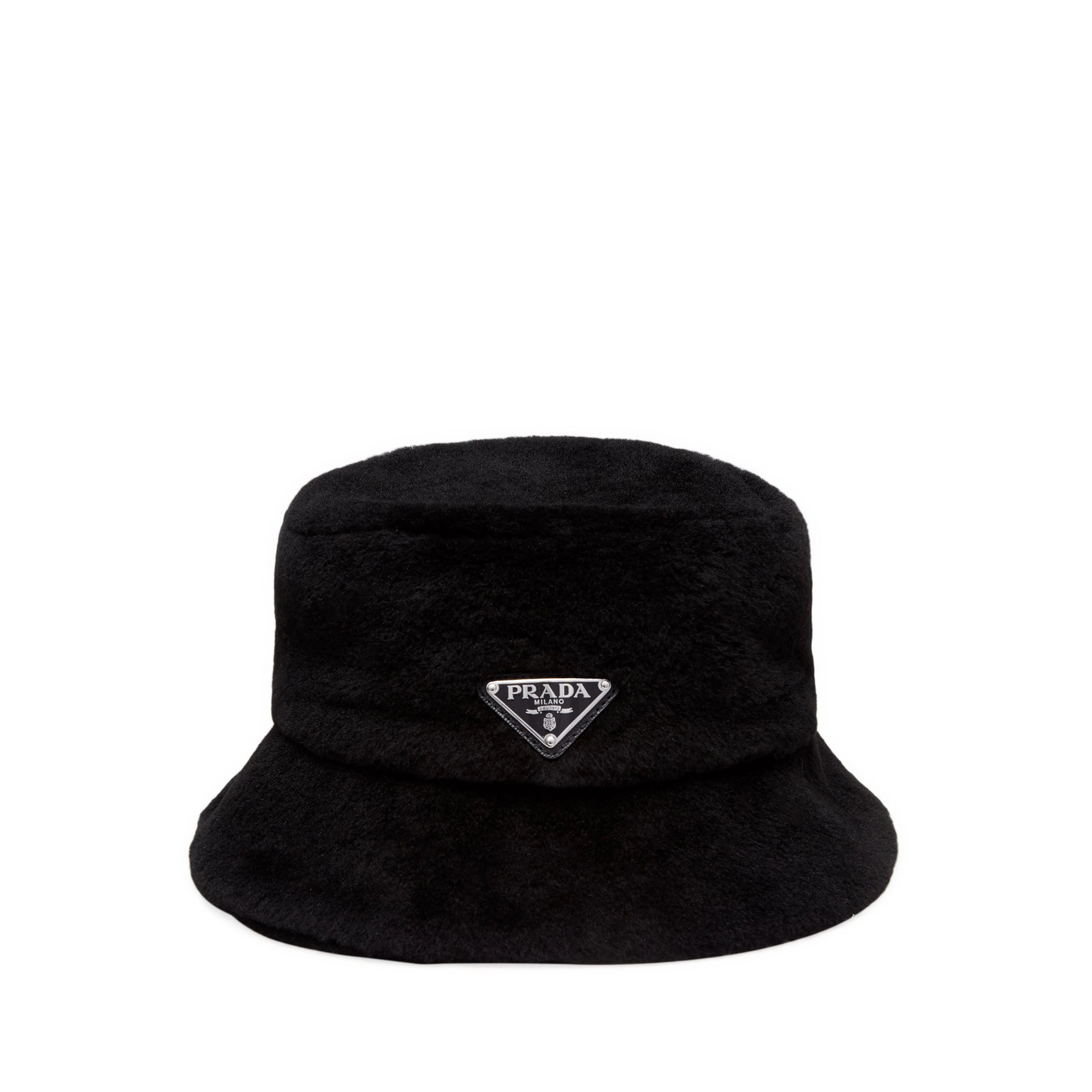 Prada - Women’s Shearling Bucket Hat - (Black)