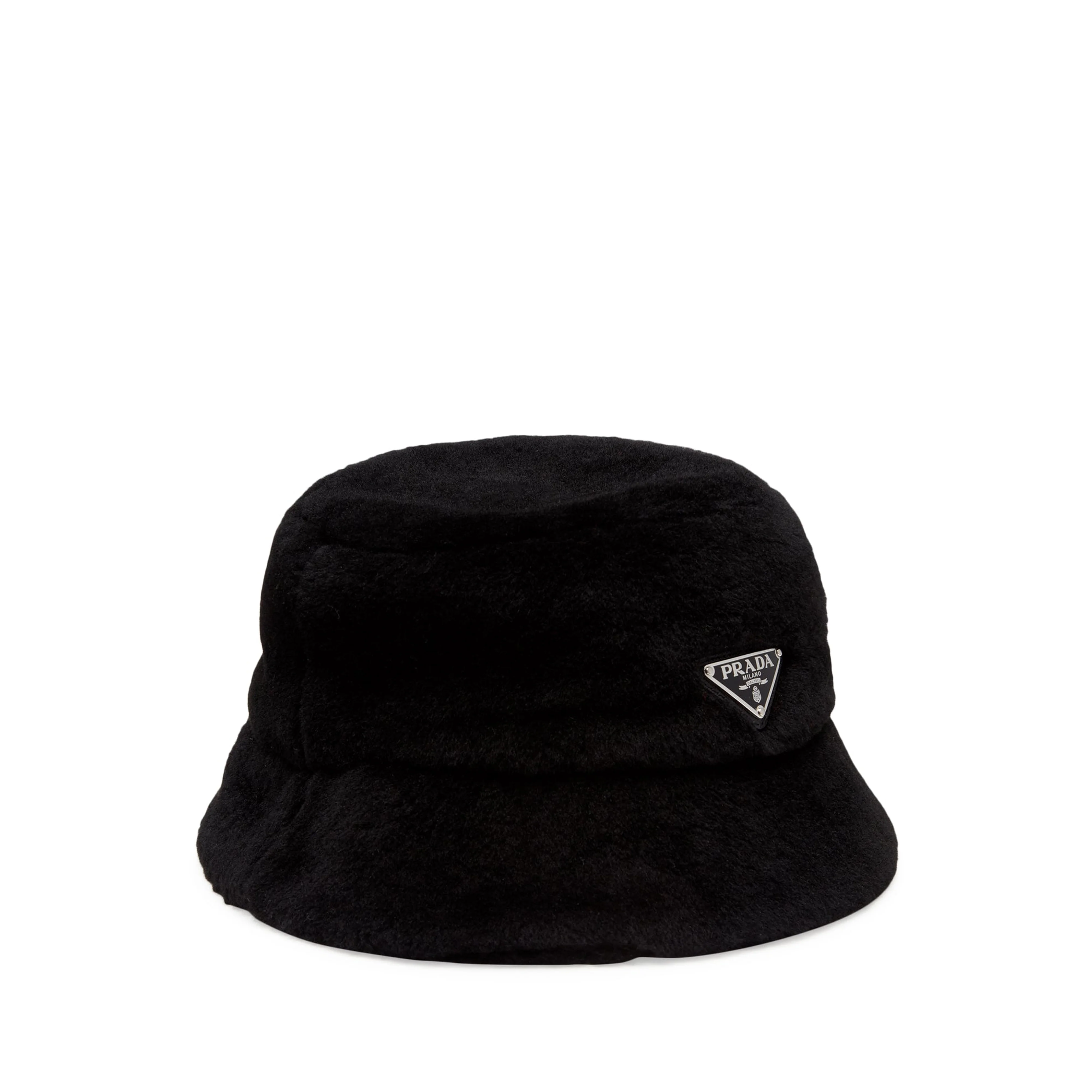 Prada - Women’s Shearling Bucket Hat - (Black)