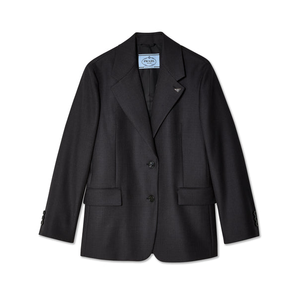 Prada - Women
s Gabardine Lana Giacca Jacket - (Anthracite)