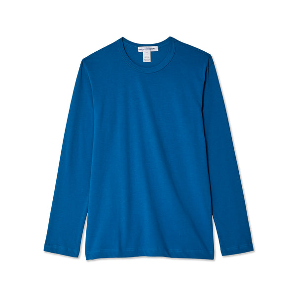 CDG Shirt - Men
s Long Sleeve Logo T-Shirt - (Blue)