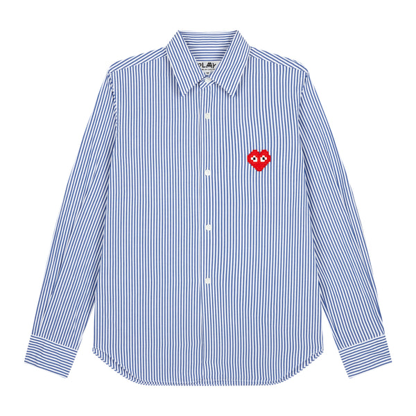 Play Comme des Garçons - Invader Cotton Broad Stripe Shirt - (Stripe A)