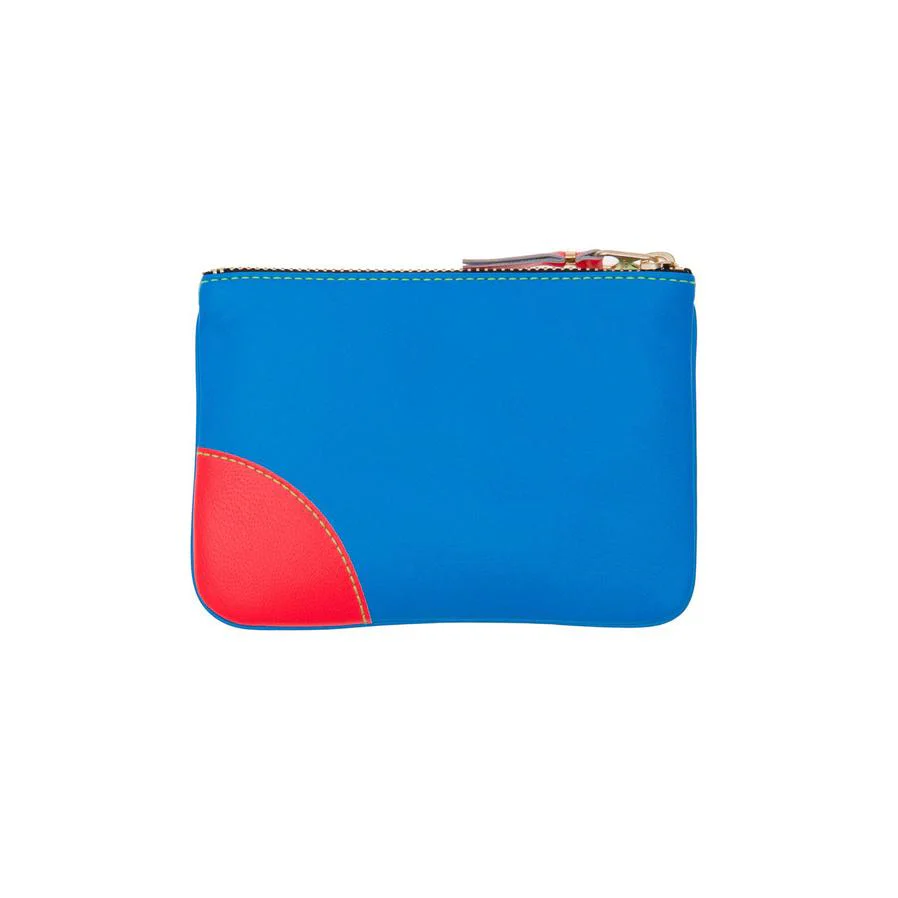 CDG Wallet - Super Fluo Zip Pouch - (Blue/Green SA8100SF) view 2, Click to Zoom in