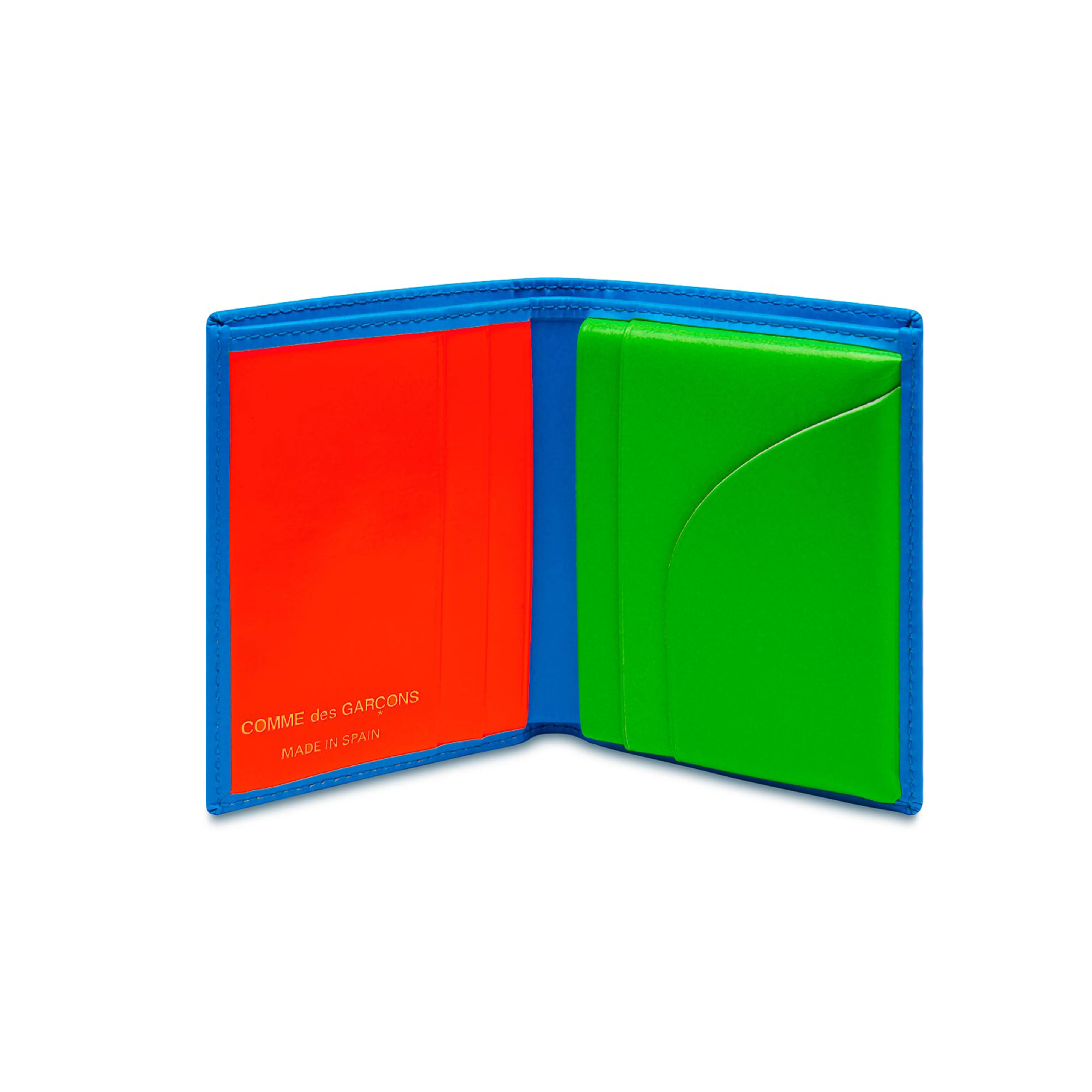 CDG Wallet - Super Fluo Bifold Wallet - (Blue/Green SA0641SF)