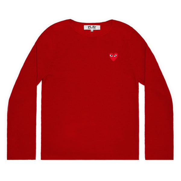 Play Comme des Garçons - Red Heart Crew Neck Jumper - (Red)