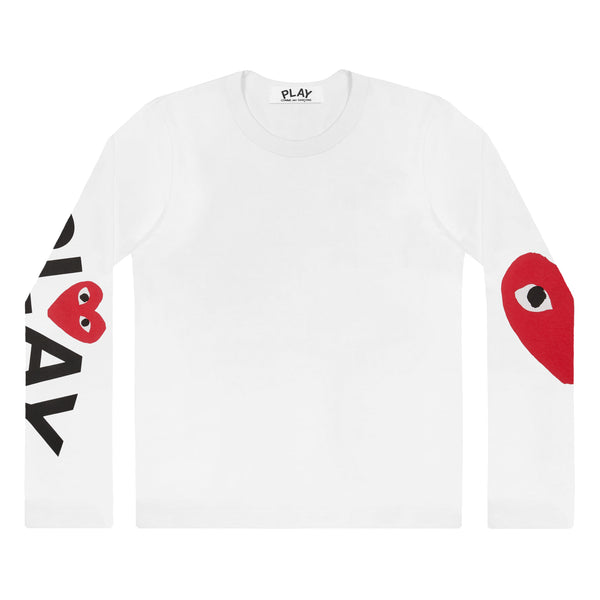 Play Comme des Garçons - Big Heart Long Sleeve - (White)