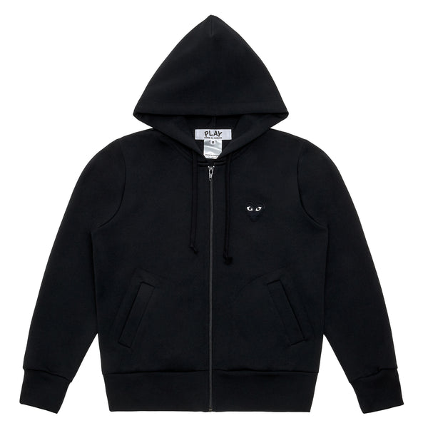 Play Comme des Garçons - Hooded Sweatshirt with Big Hearts - (Black)