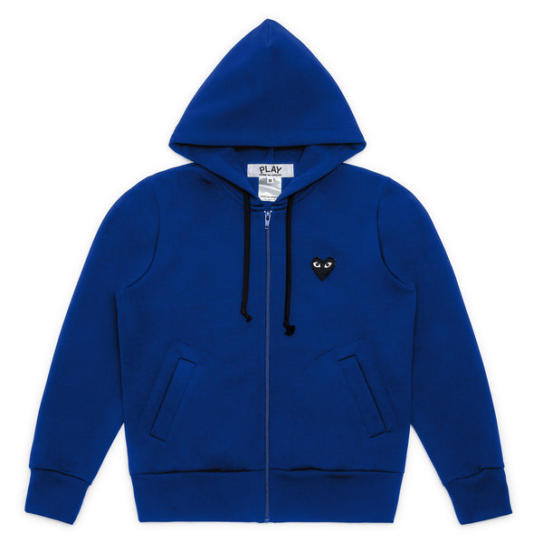 Play Comme des Garçons - Hooded Sweatshirt with Big Hearts - (Navy)