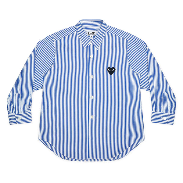 Play Comme des Garçons - Kids Striped Shirt - (Blue/White)