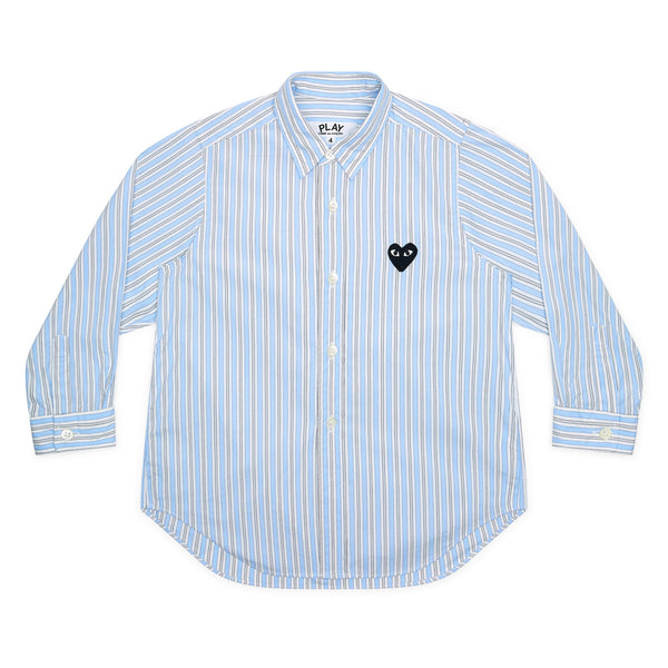 Play Comme des Garçons - Kids Striped Shirt - (Light Blue/White/Black)