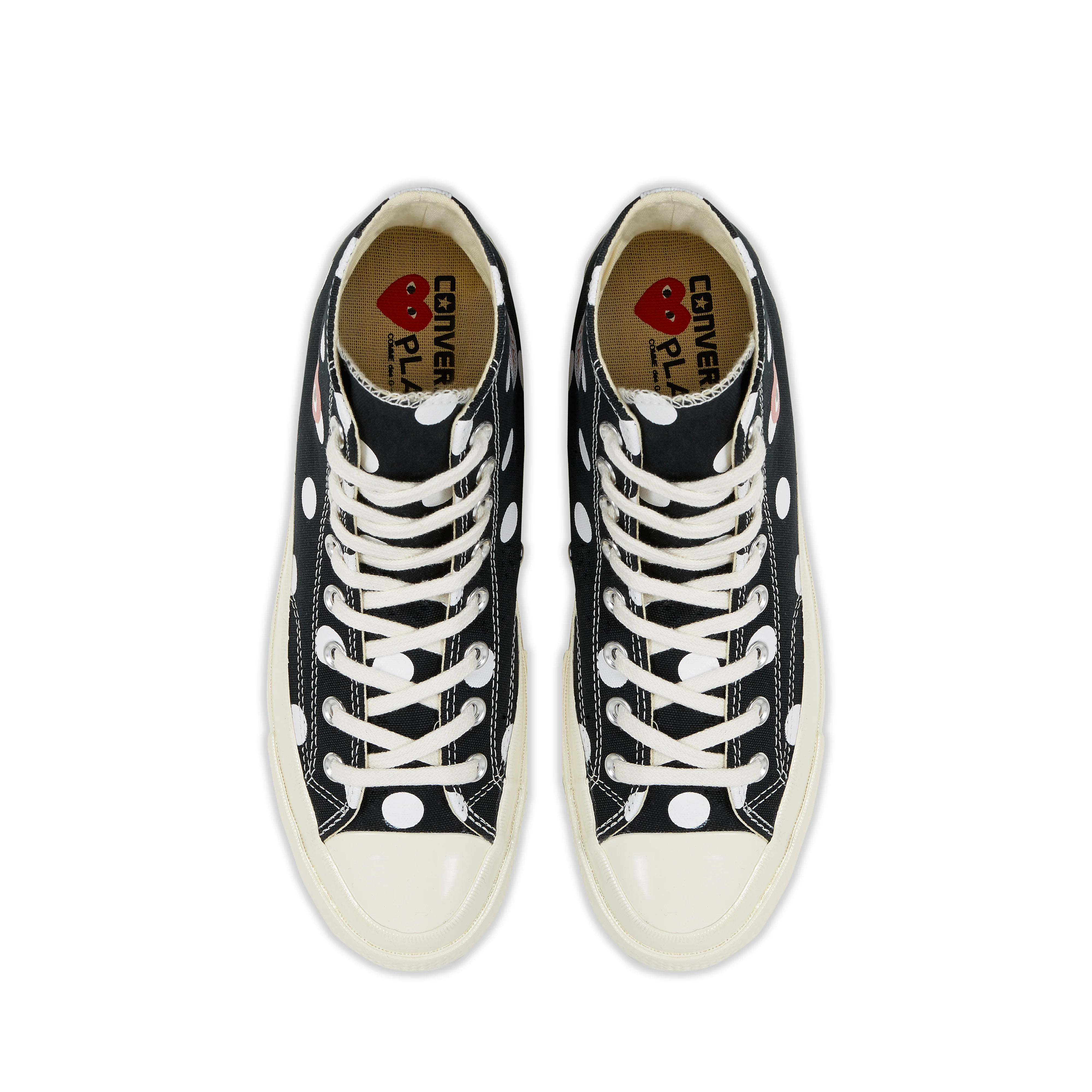 Play Converse - Polka Dot Red Heart Chuck Taylor All Star ’70 High Sneakers - (Black)