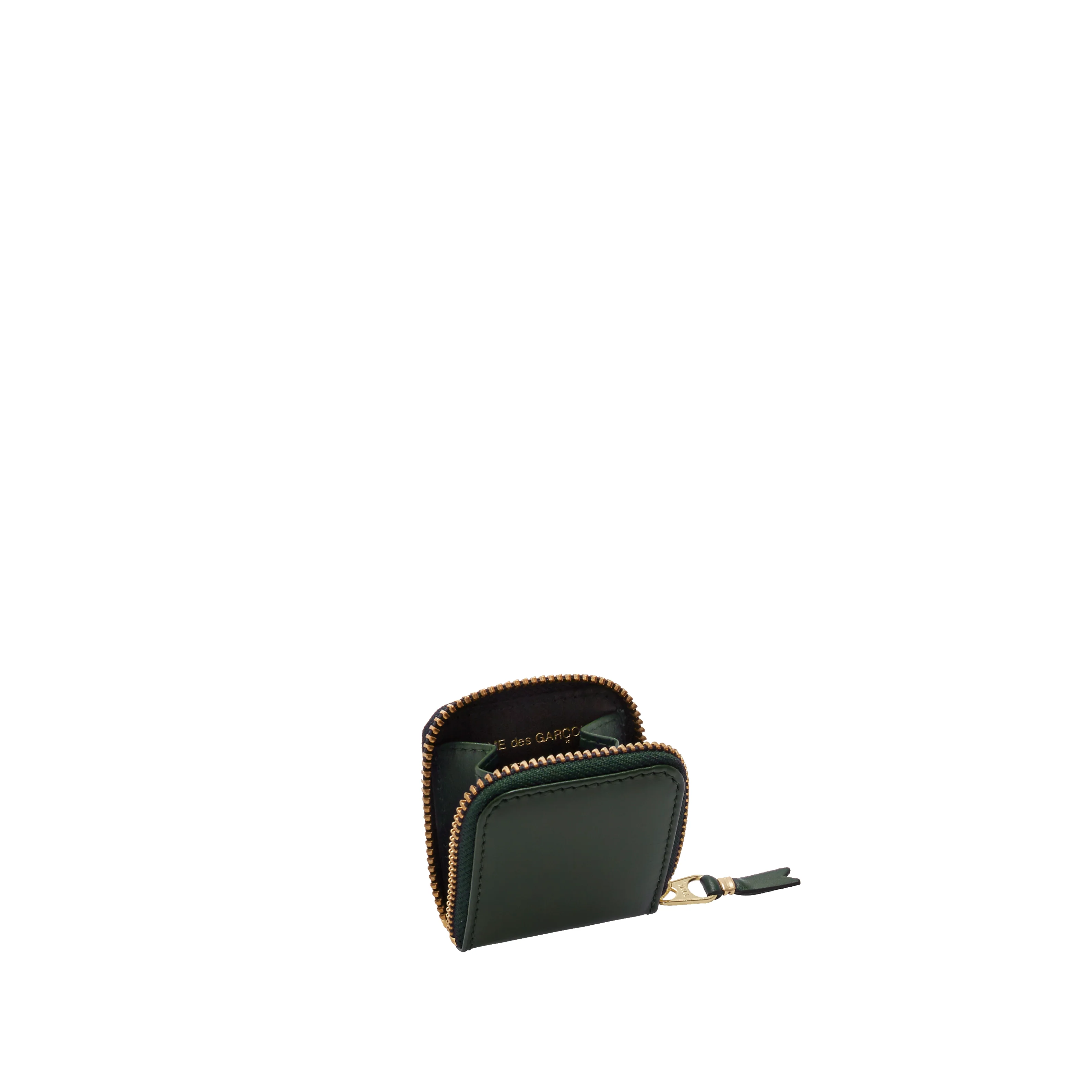CDG Wallet - Classic Leather Micro Wallet - (Bottle Green SA4100) view 2, Click to Zoom in