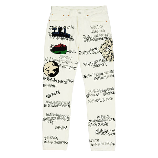 Denim Tears - Stüssy x Our Legacy Men
s Levi’s 501 Jeans - (White)