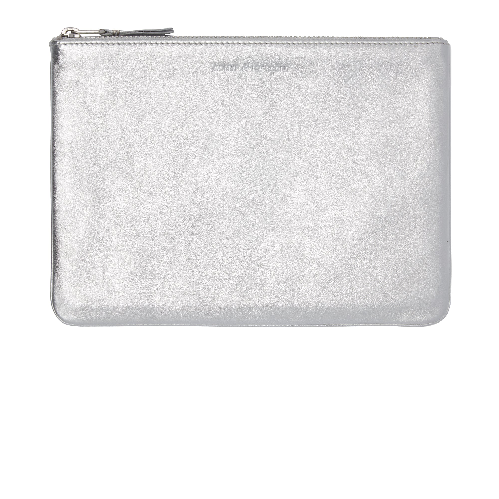 CDG Wallet - Large Zip Pouch - (Silver SA5100G)