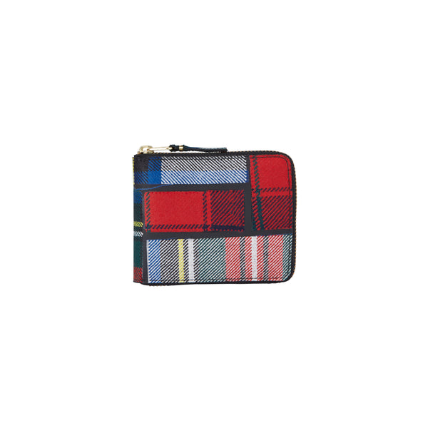 CDG Wallet - Tartan Patchwork Red - (SA7100)