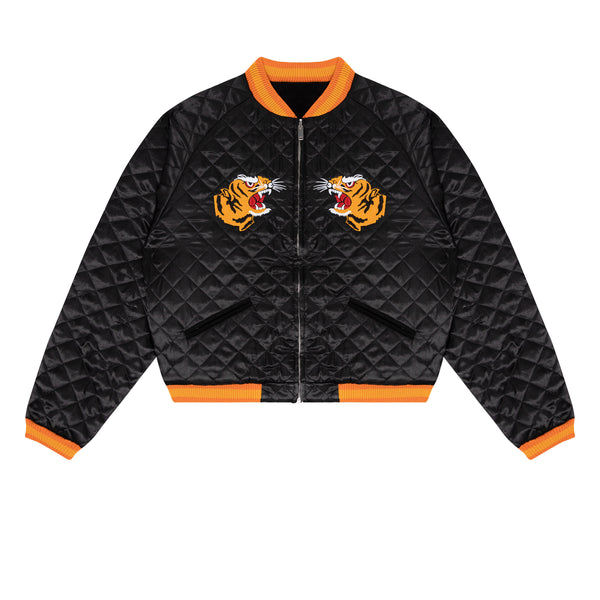 Denim Tears - Reversible Quilted Tiger of Harlem Souvenir Jacket - (Black)