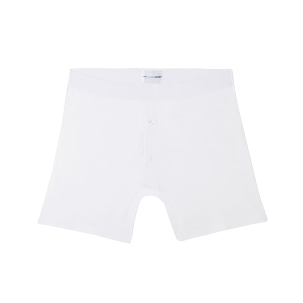 CDG Shirt Underwear - Sunspel Two Button Boxer - (White)