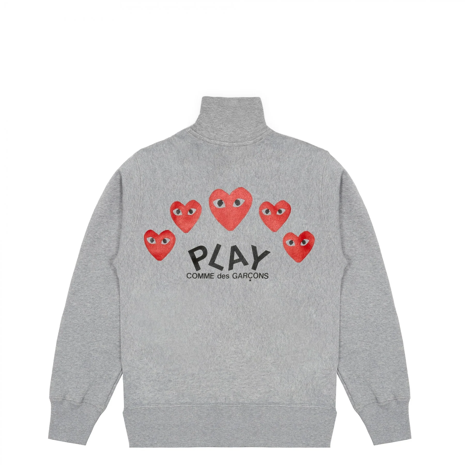Play Comme des Garçons - Sweatshirt with 5 Hearts - (Grey)