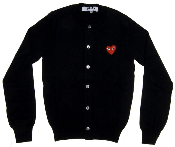 Play Comme des Garçons - Red Ladies’ Cardigan - (Black)