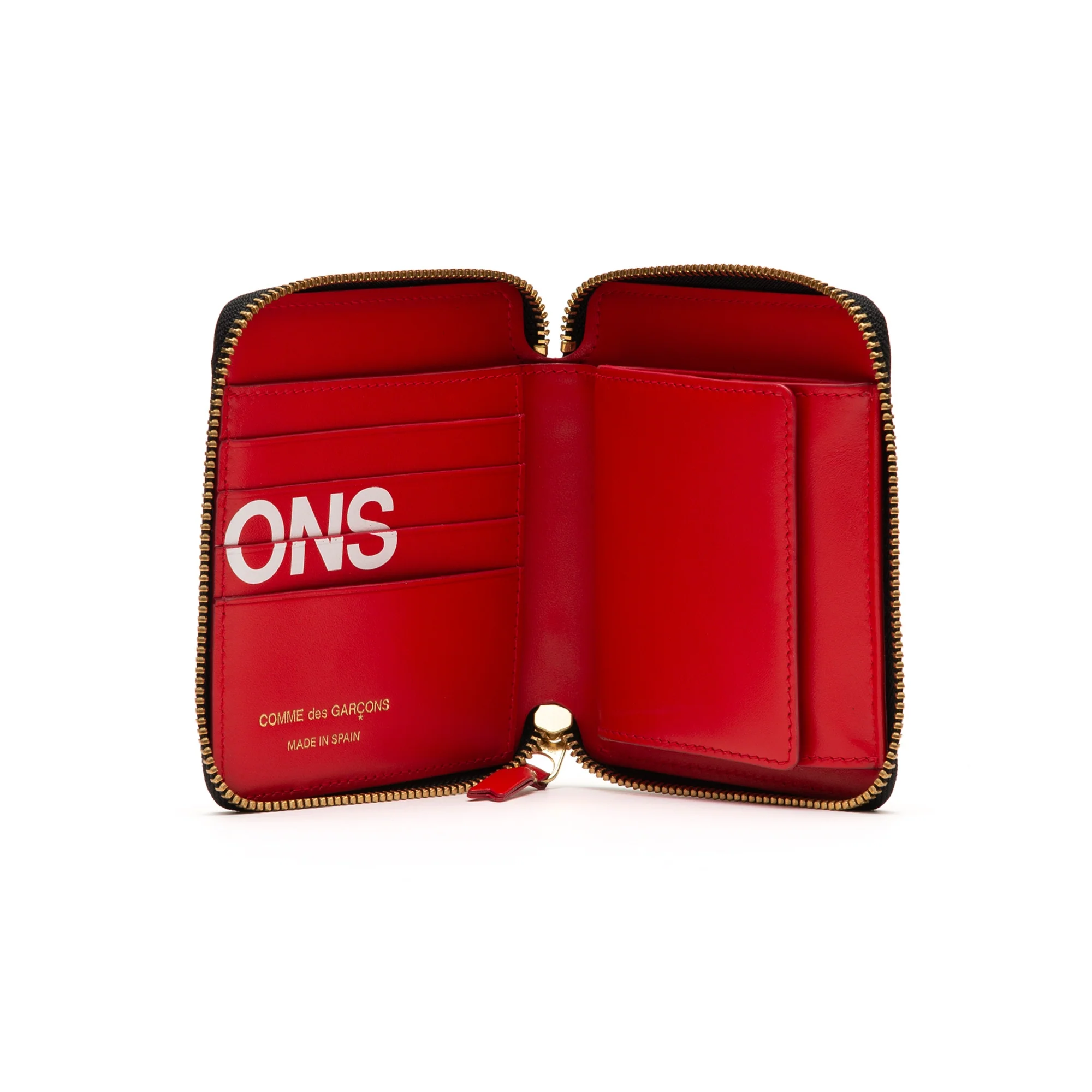 CDG Wallet - Huge Logo Full Zip Around Wallet - (Red SA2100HL)