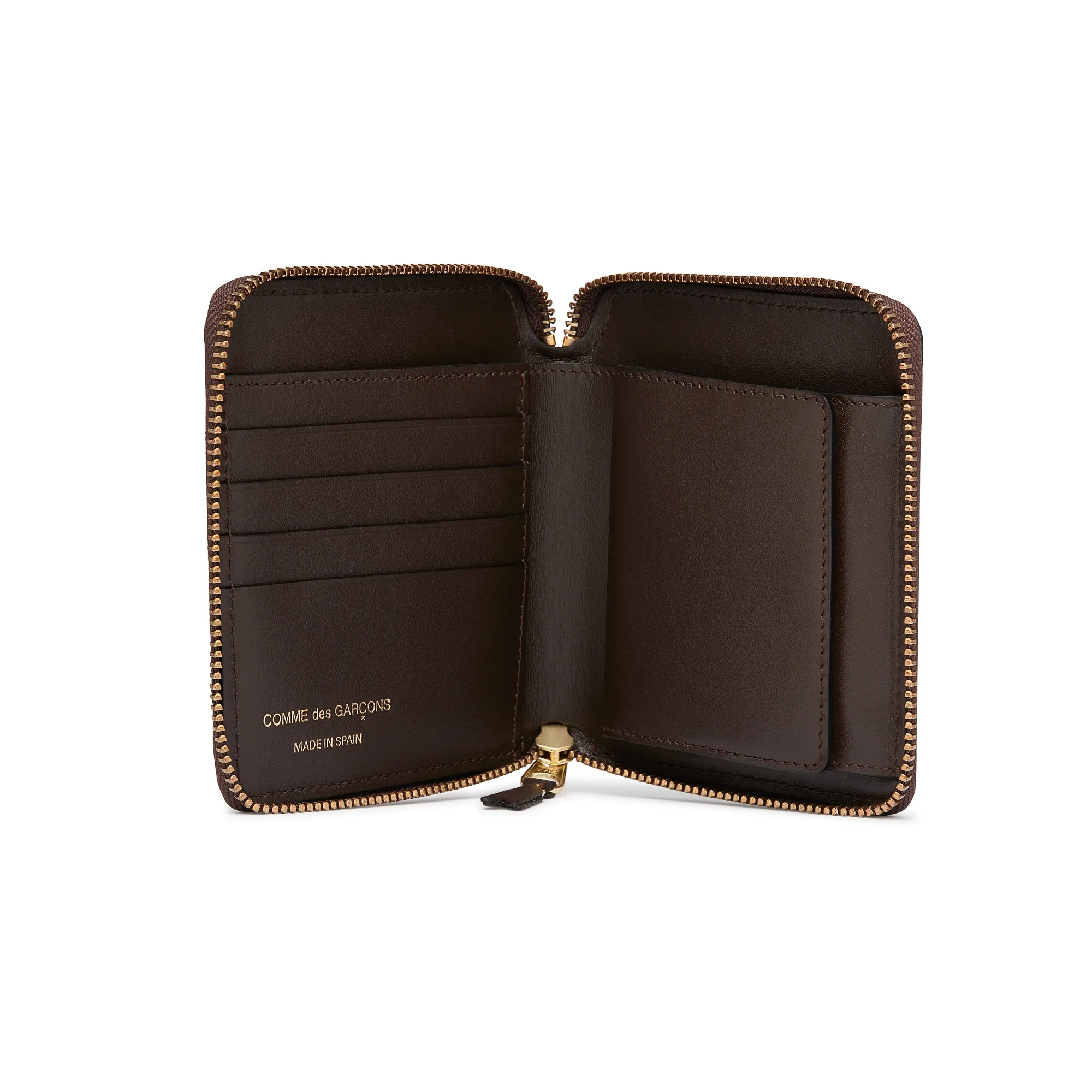 CDG Wallet - Classic Leather Full Zip Around Wallet - (Brown SA2100)